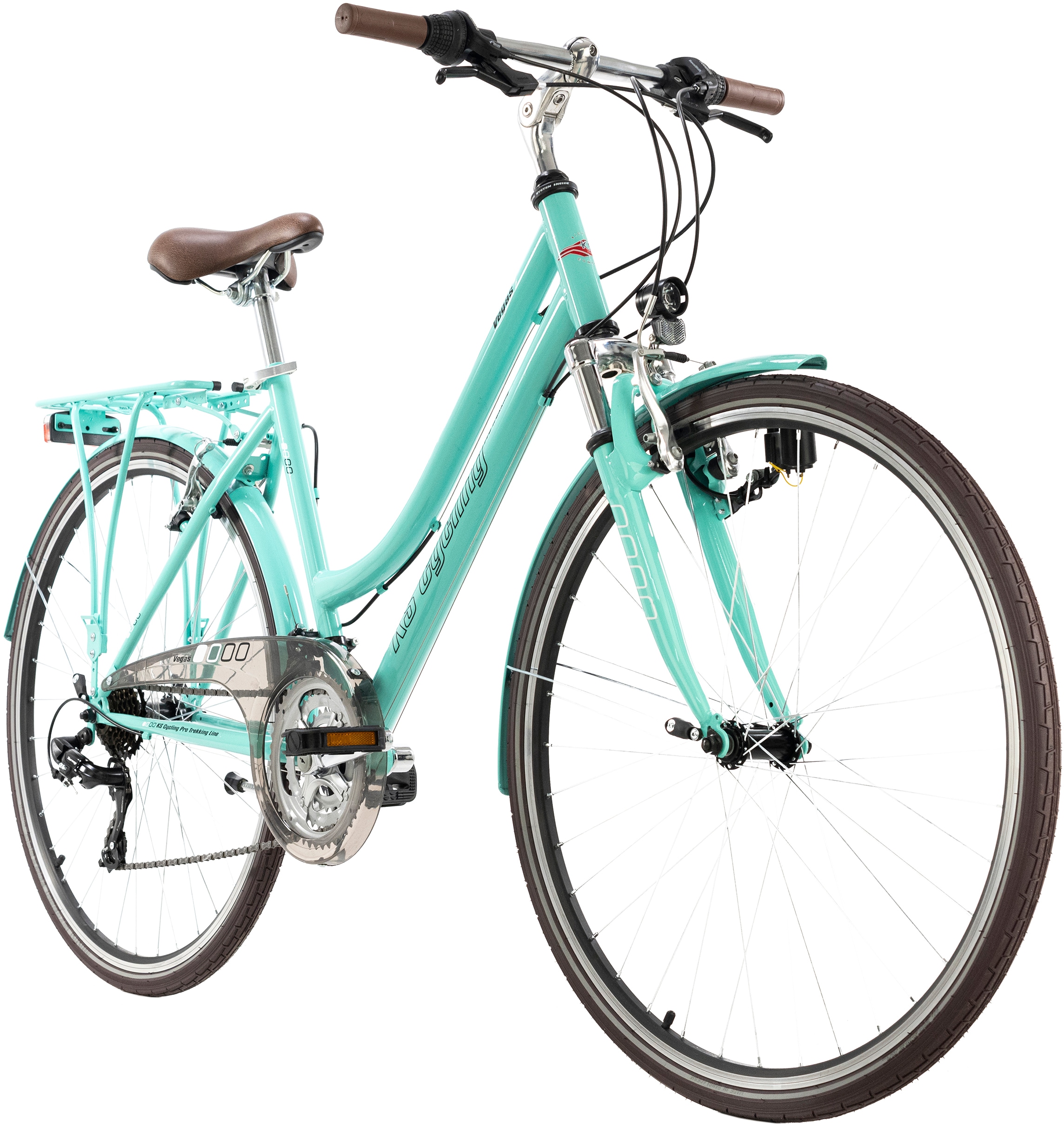 KS Cycling Trekkingrad »Vegas«, 21 Gang, Shimano, Tourney Schaltwerk, Kettenschaltung, für Damen, Kettenschaltung