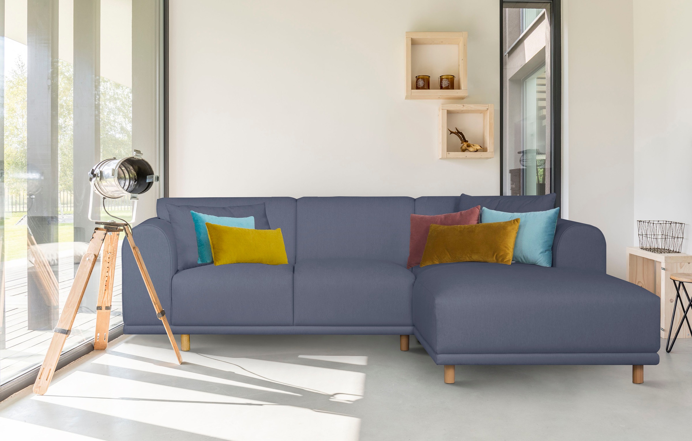 OTTO home Ecksofa »Maroon L-Form« in skandinavischem Design, mit losen Kiss günstig online kaufen