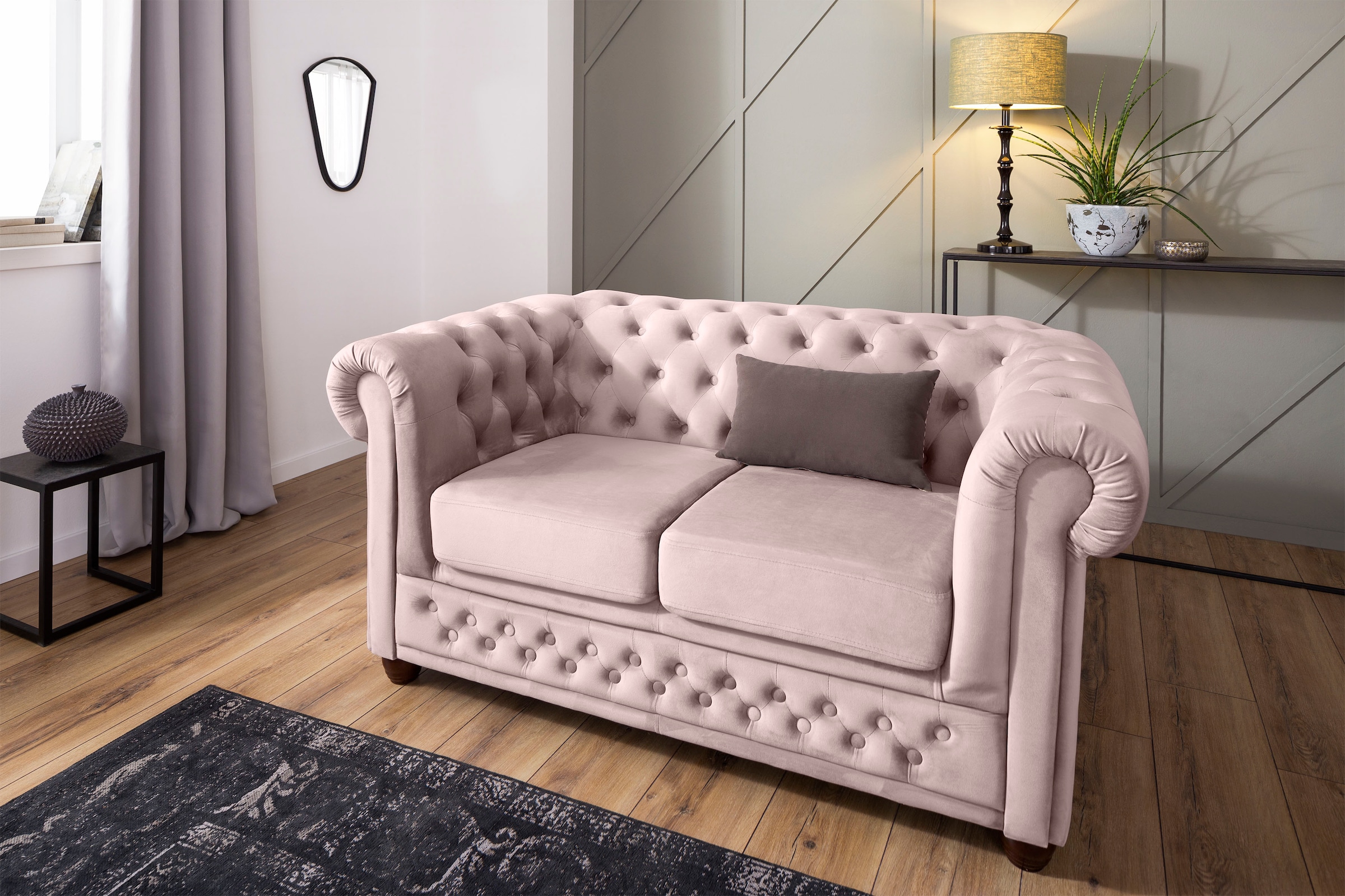 Home affaire Chesterfield-Sofa "New Castle", mit hochwertiger Knopfheftung günstig online kaufen