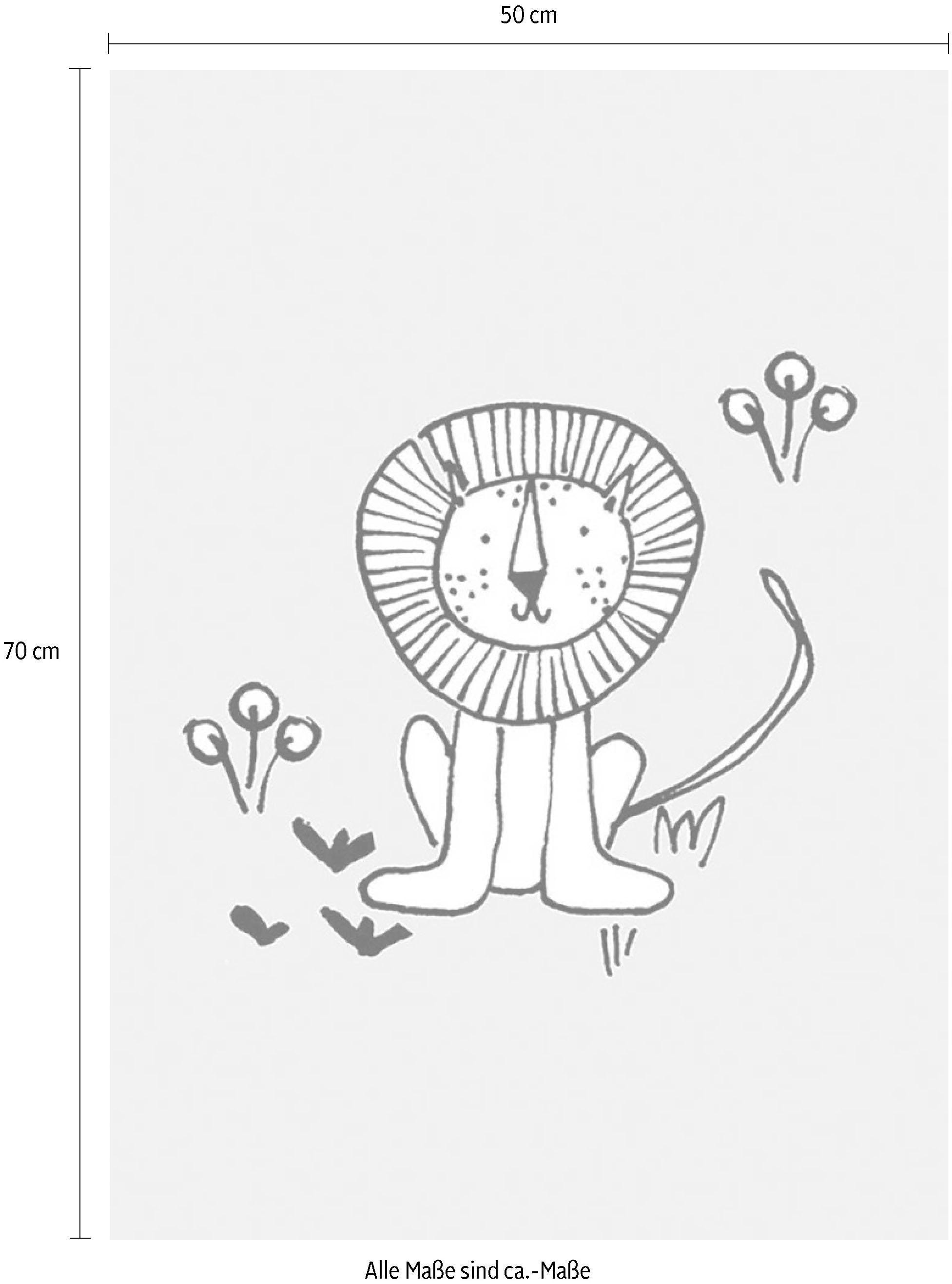 Komar Bild »Scribble Lion«, Tiere, (1 St.), Wandbild zur Dekoration - ohne Rahmen