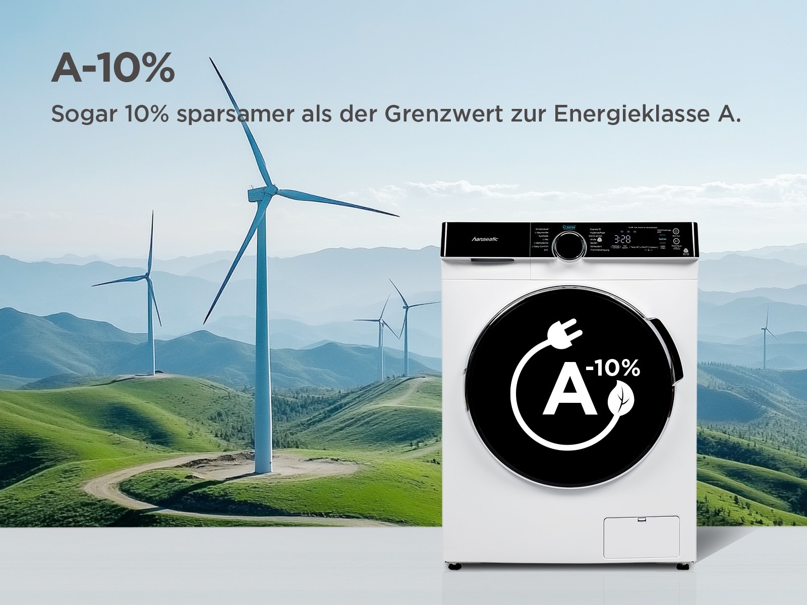 Hanseatic Waschmaschine »HWMK814A1«, 8,0 kg, 1400 U/min, Night Wash günstig online kaufen