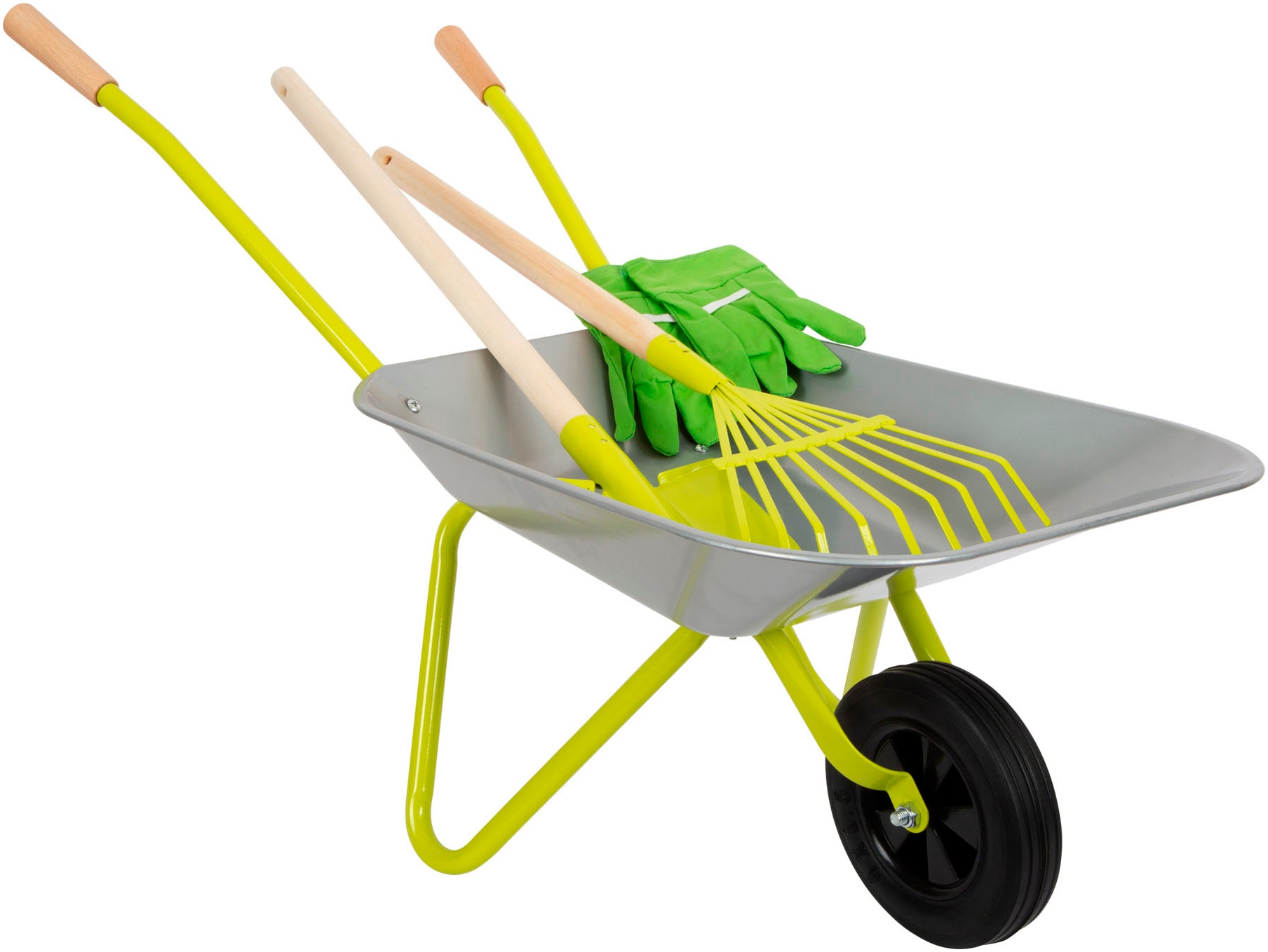 Small Foot Schubkarre, (Set, 4 tlg.), für Kinder; mit Gartenwerkzeug