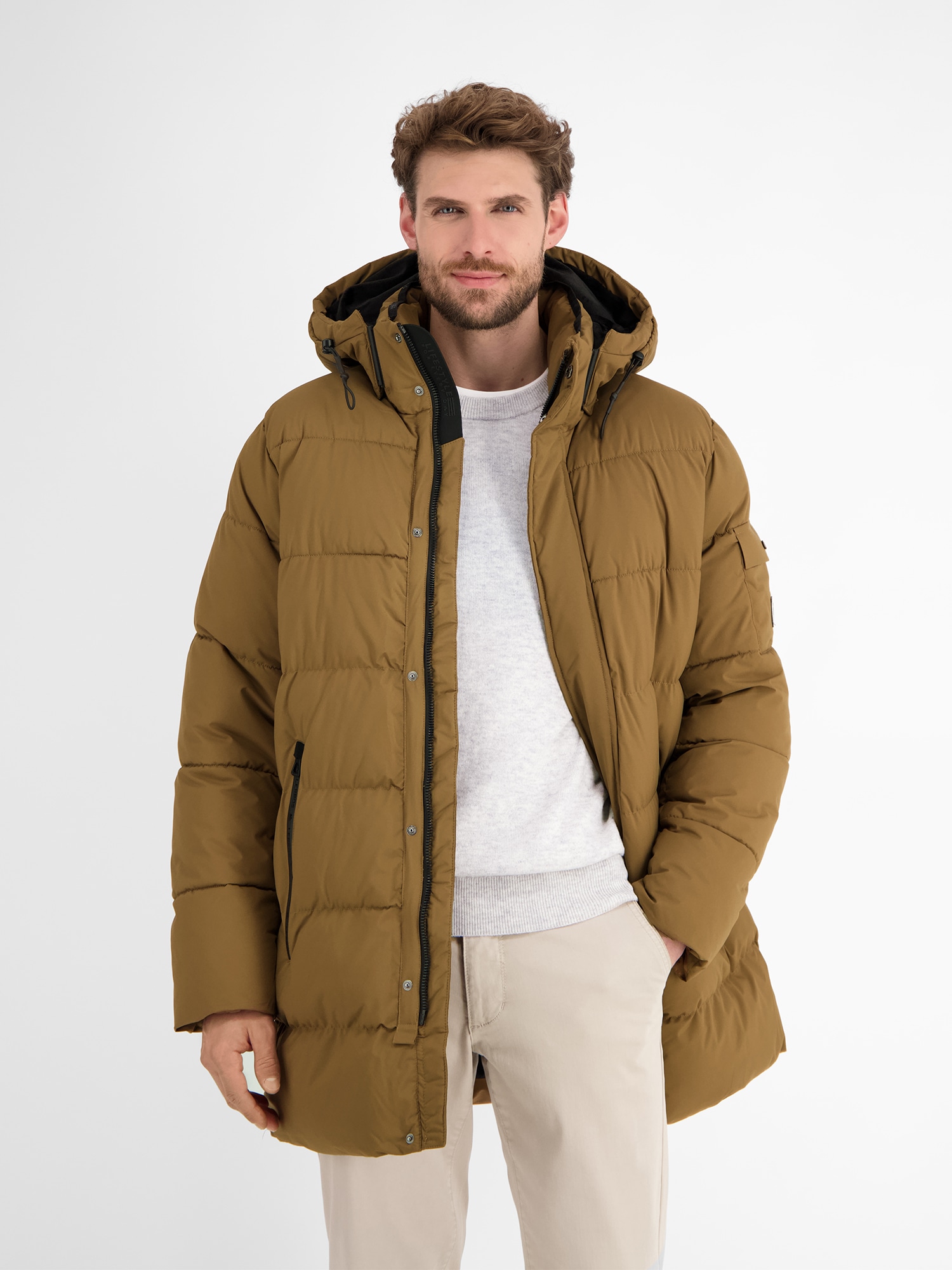 LERROS Steppjacke »LERROS Warm gefütterte Steppjacke mit abnehmbarer Kapuze«, mit Kapuze, Wasser- und windabweisend, atmungsaktiv