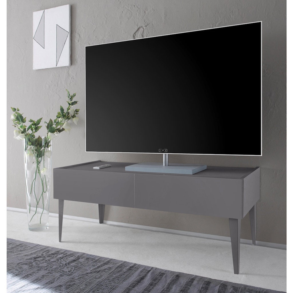 Places of Style TV-Board »Zela«, mit 2 Schubladen, mit Füßen, Breite 123 cm