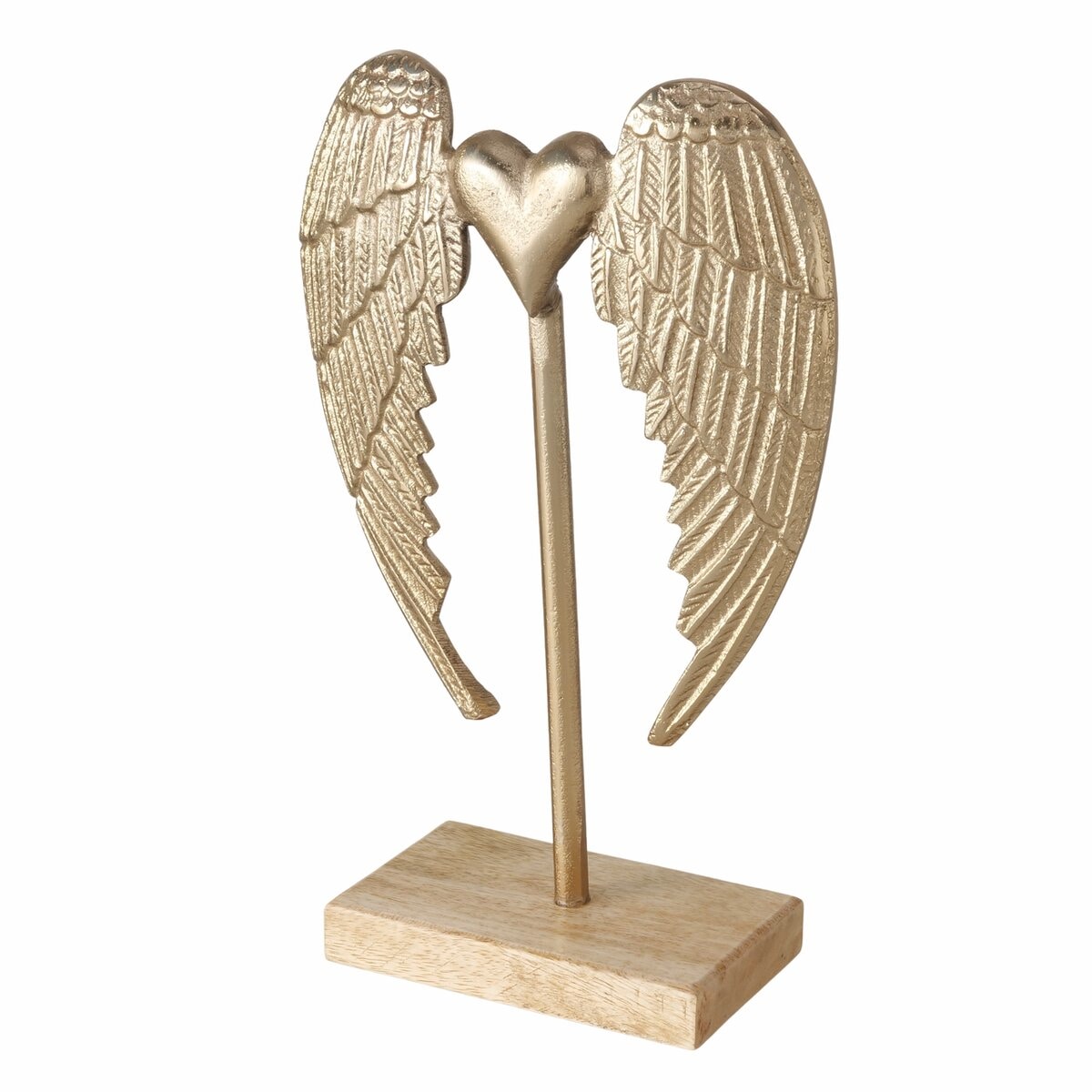 OTTO home Dekoobjekt »Lovangel Gold« Ausdrucksstarke Herz- und Engelsflügel-Form, Höhe 33,5 cm