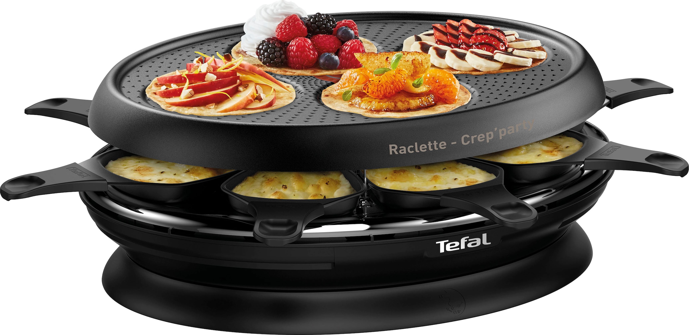 Tefal Raclette »RE3208 2-in-1 Store'In«, 8 St. Raclettepfännchen, 1050 W