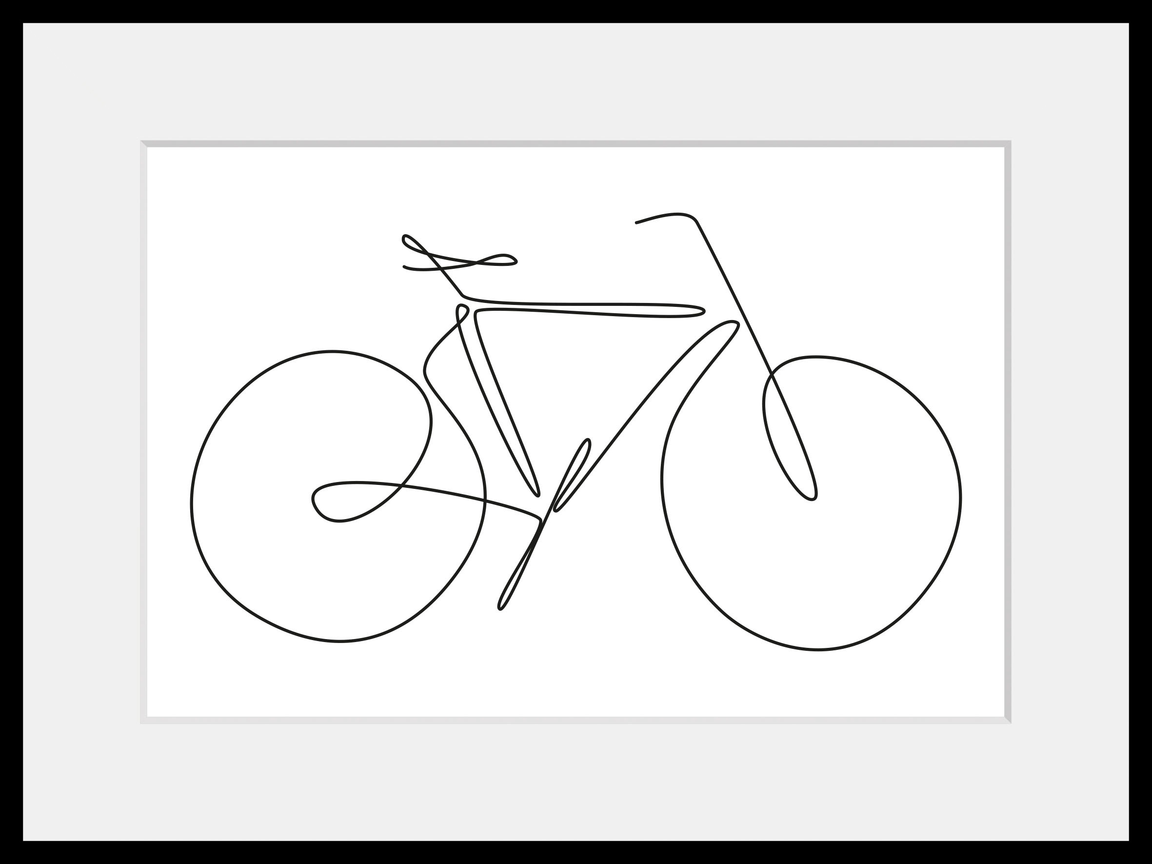 queence Bild »I want to ride my bicycle«, Fahrräder-Fahrzeuge-Kunst-Schwarz günstig online kaufen