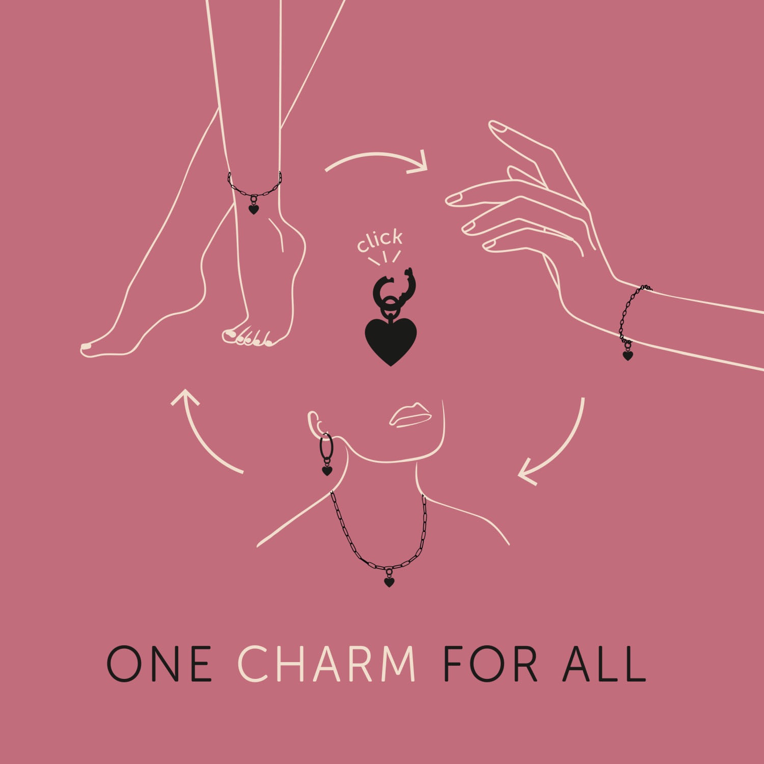 Amor Charm-Einhänger »Geburtsstein« mit Zirkonia (synth.) oder Stein (synth.)