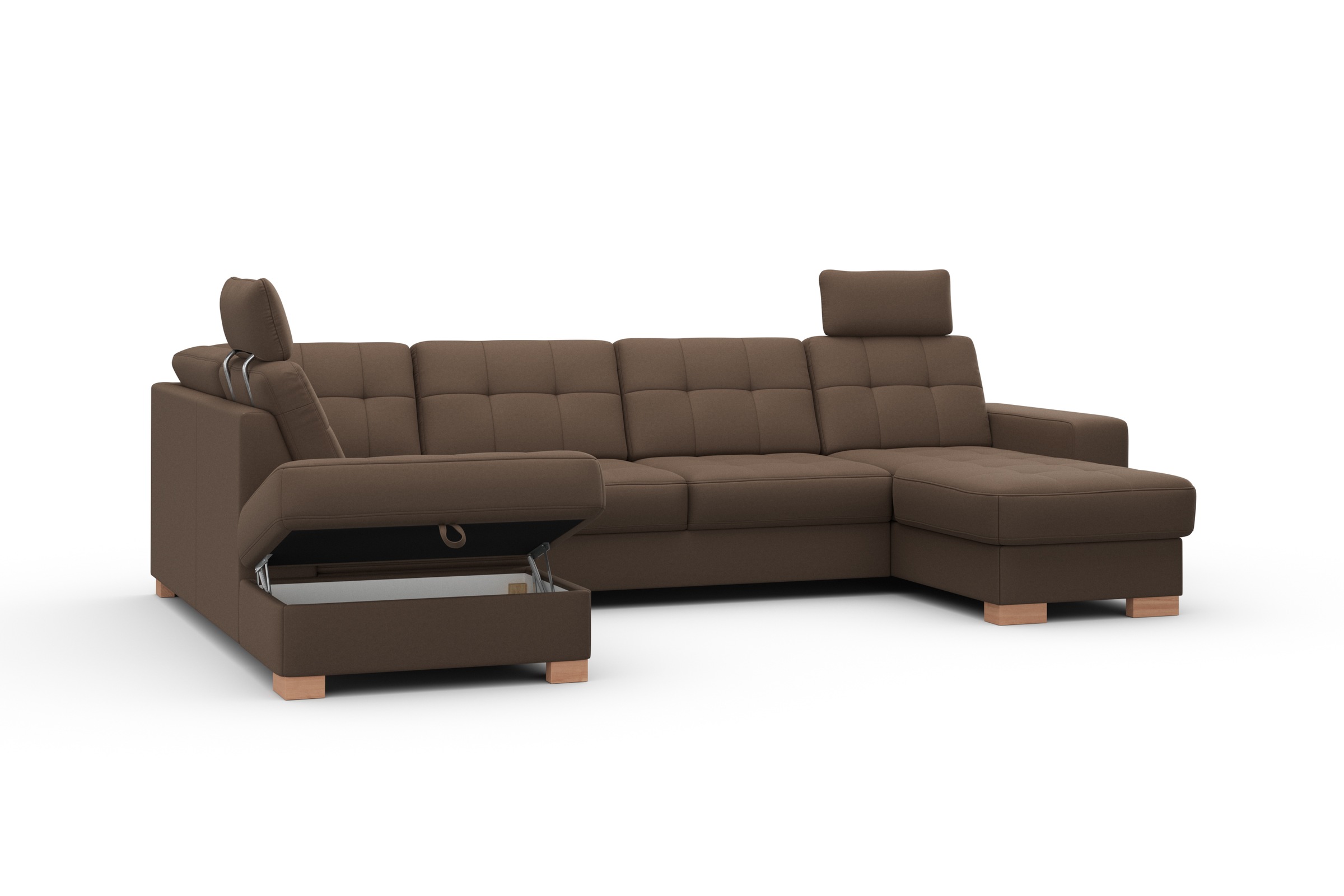 sit&more Wohnlandschaft »Quincy U-Form«, wahlweise mit Bettfunktion und Bettkasten