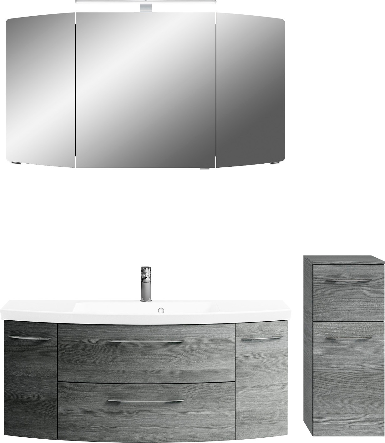 Saphir Badmöbel-Set »Cassca Sprint 3-teilig Mineralmarmor-Waschtisch mit LE günstig online kaufen