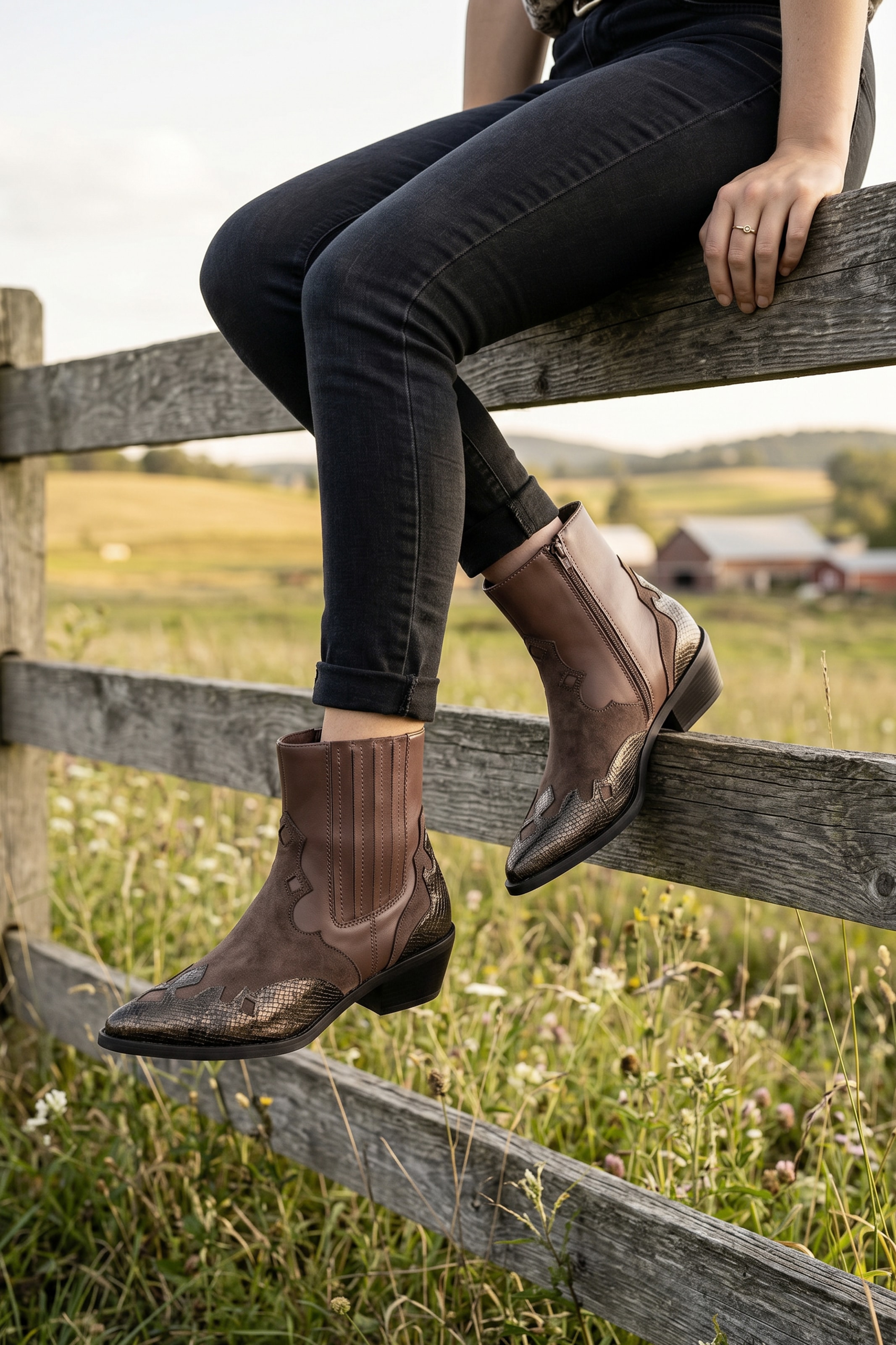 Aniston SHOES Westernstiefelette  Cowboystiefelette mit Stretch - NEUE KOLLEKTION