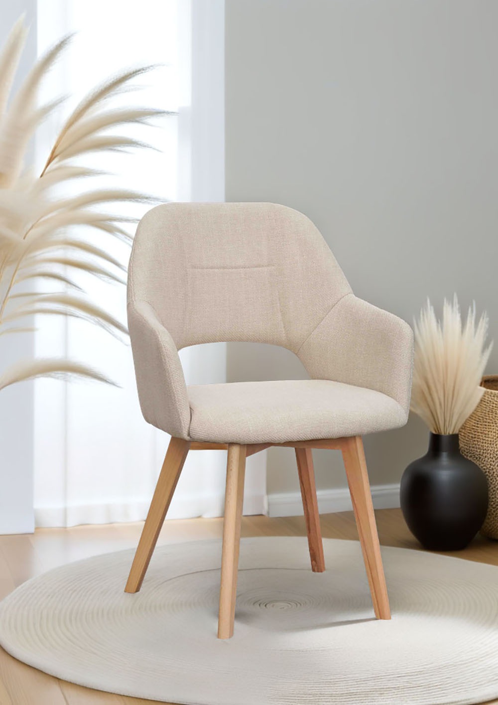 HELA 4-Fußstuhl »STADE« (Set) 2 Stk.360° drehbar,Massivholz 4-Fuß,Armlehnen günstig online kaufen