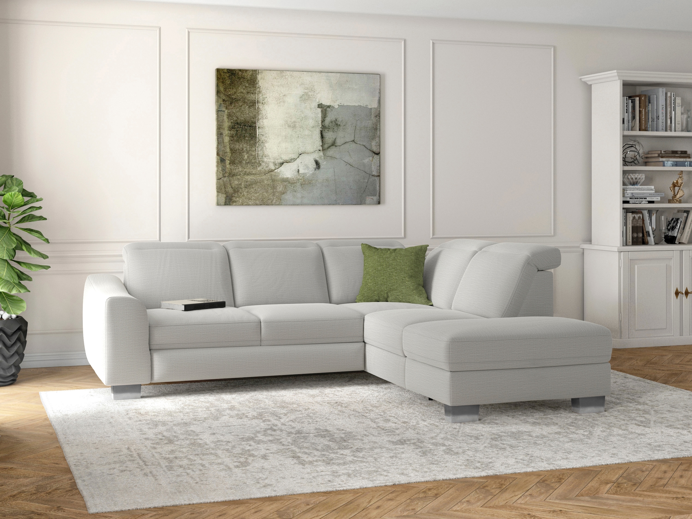 sit&more Ecksofa »Dundee L-Form«, mit Federkern und Edelstahlfüßen, wahlwei günstig online kaufen