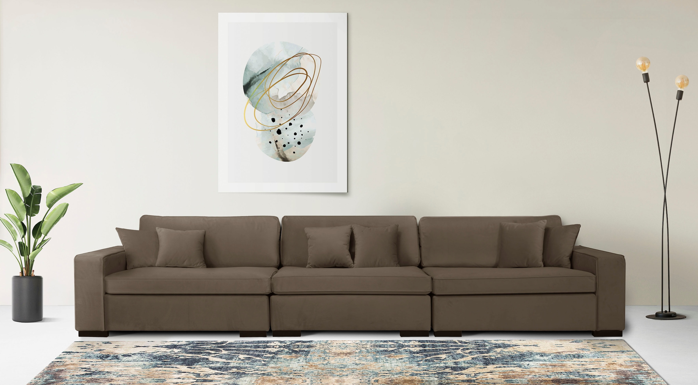 Home affaire 3-Sitzer »Skara« Lounge-Sofa mit Federkernpolsterung, in viele günstig online kaufen