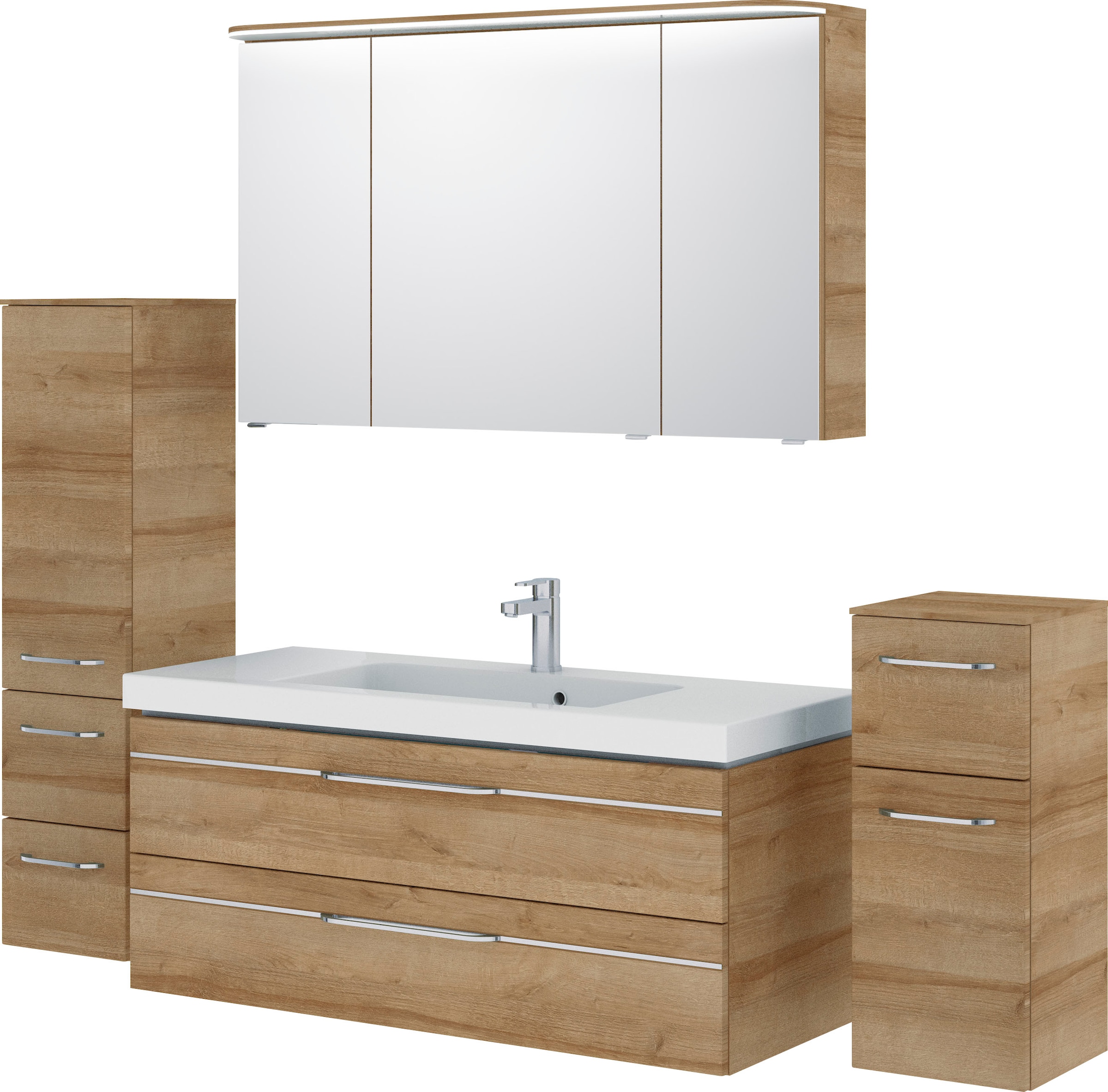 Saphir Badmöbel-Set »Balto Sprint 4-teilig, Mineralmarmor-Waschtisch mit LE günstig online kaufen