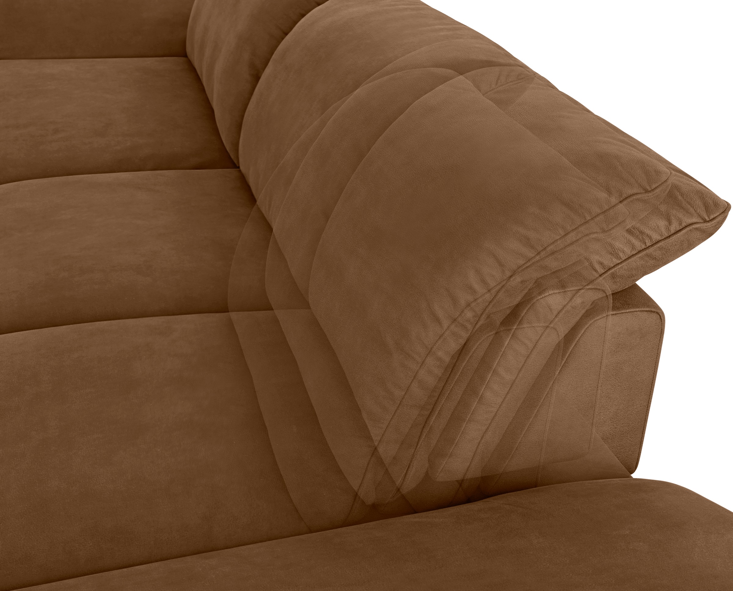 W.SCHILLIG Ecksofa »enjoy&MORE, Designsofa, bequem, zeitlos und elegant, L-Form«, mit Sitztiefenverstellung, Füße Chrom glänzend, Breite 340 cm