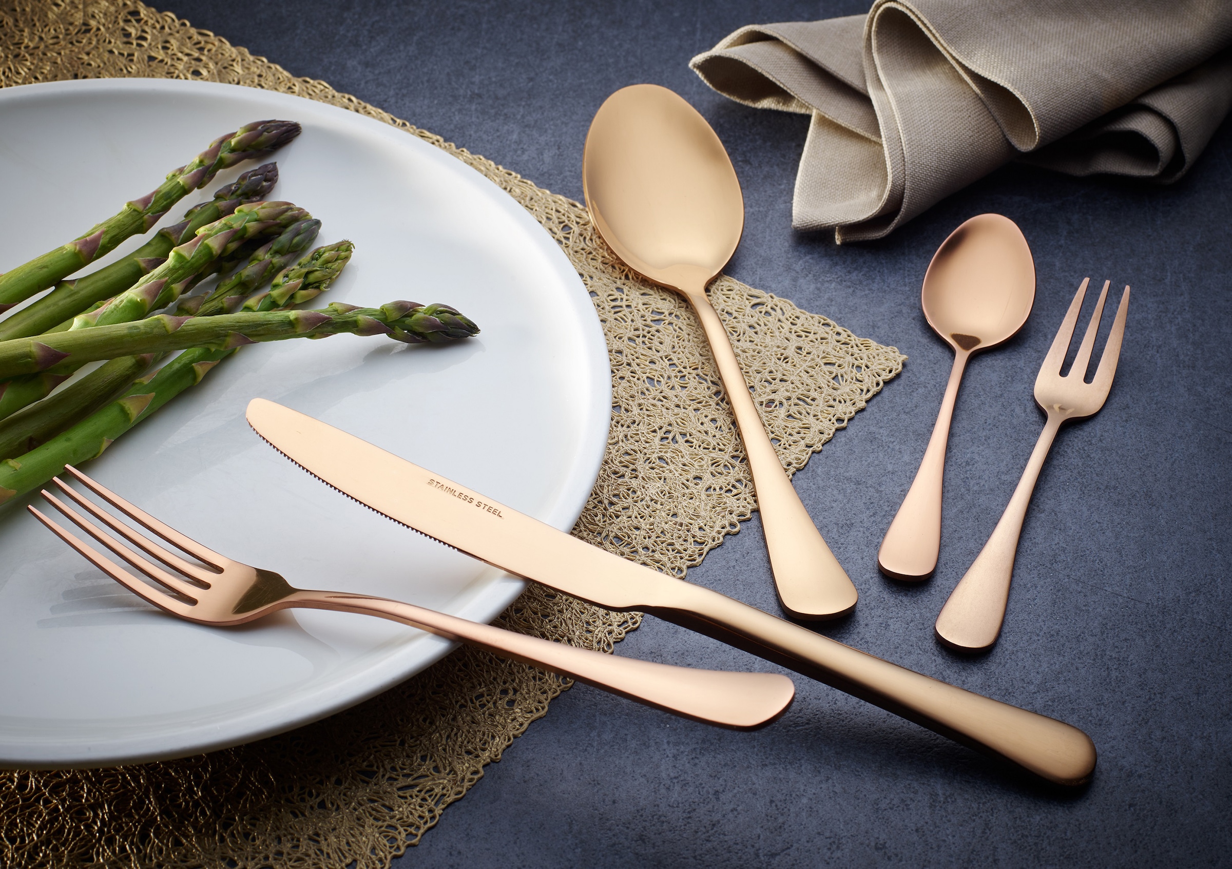 ECHTWERK Besteck-Set »Sorrent«, (Set, 30 tlg.), Tafelbesteck, Stonewashed