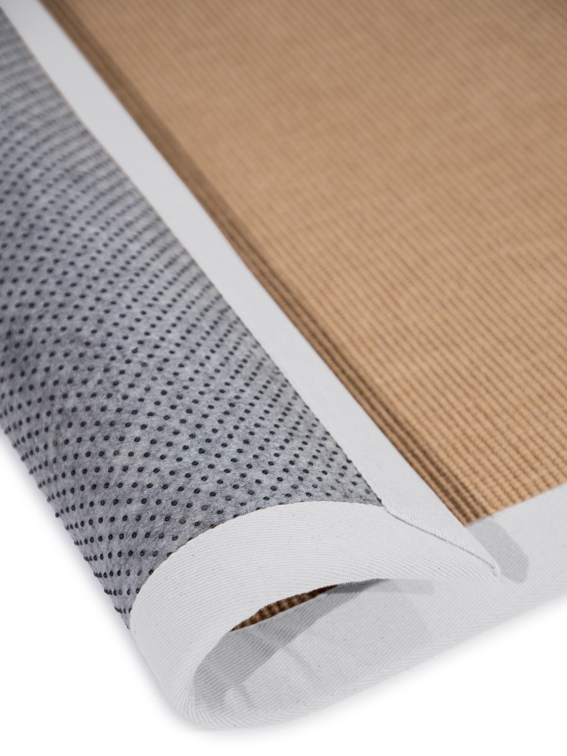 carpetfine Sisalteppich »Sisal«, rechteckig, 5 mm Höhe, mit farbiger Bordüre, Anti Rutsch Rückseite