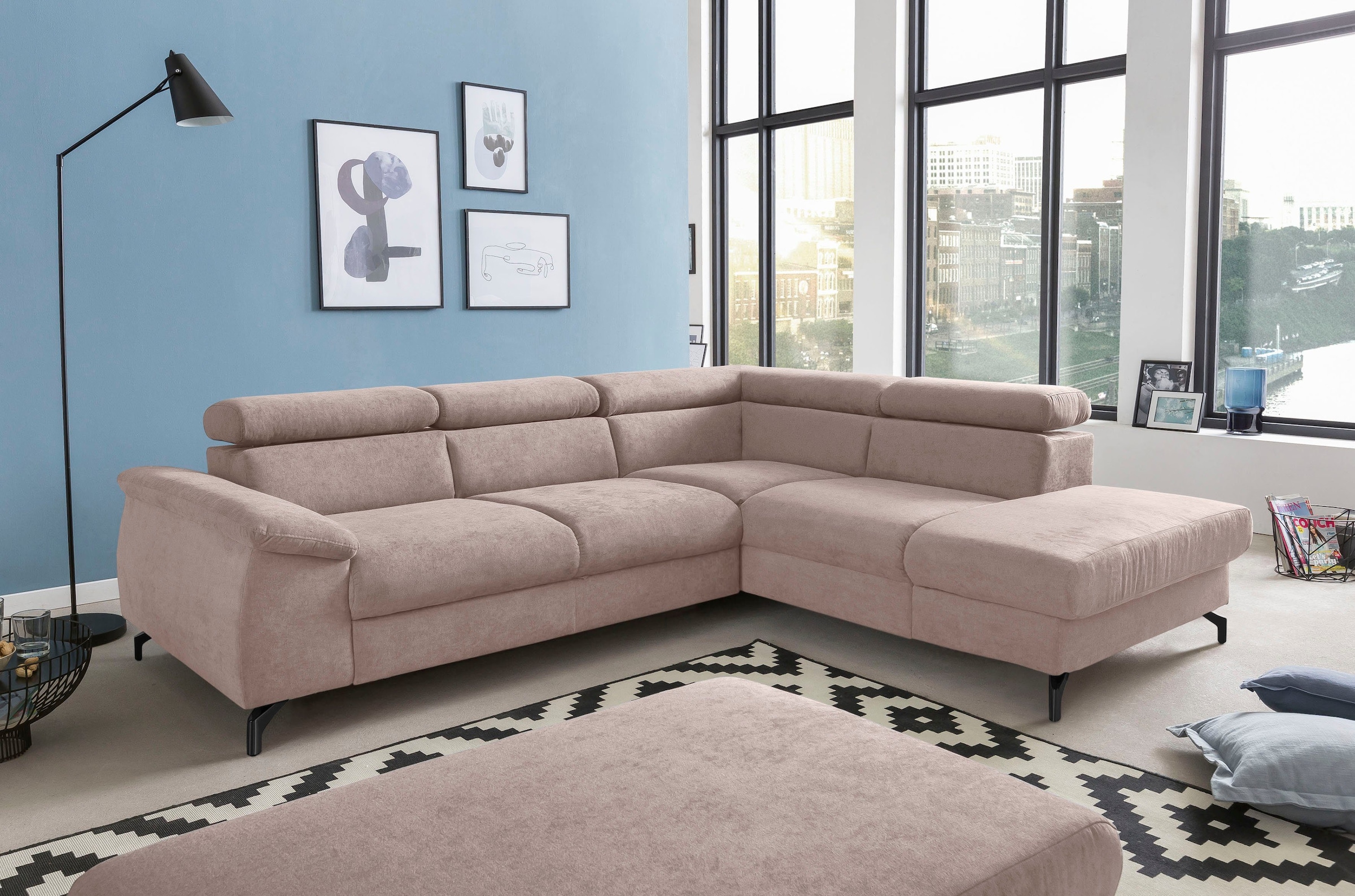 COTTA Polstergarnitur »Komaris L-Form«, (Set), Set bestehend aus: Ecksofa m günstig online kaufen