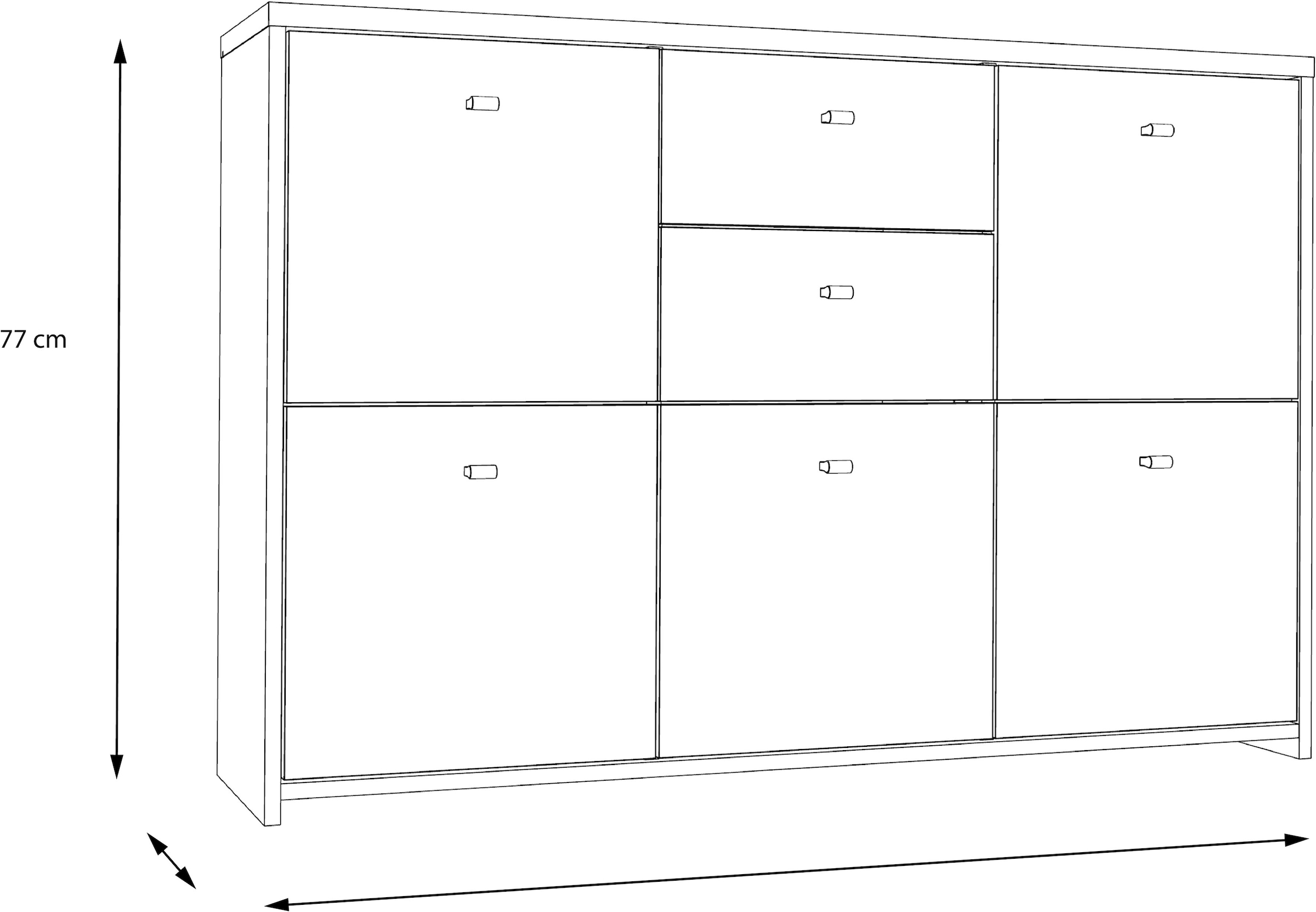 FORTE Kommode »CHEST«, Breite ca. 114 cm