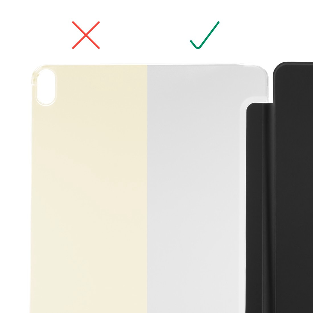 Hama Tablet-Hülle »Tablet-Hülle f. iPad Air 13", Standfunktion, transparente Rückseite« Standfunktion, transparentes Backcover, Magnetverschluss