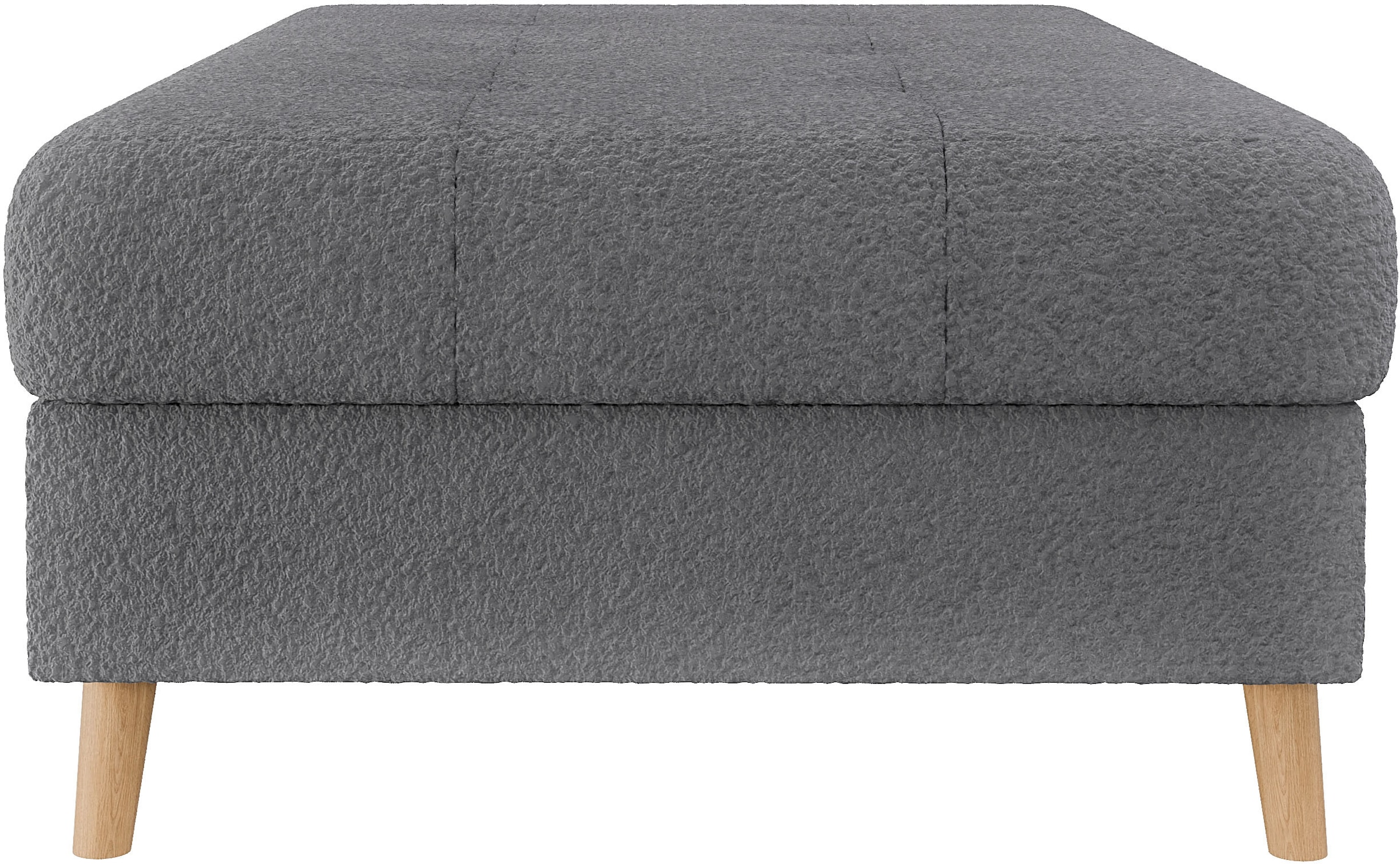 Home affaire Polsterhocker »CHARRE XXL, Steppung im Sitzbereich, Maße: B/T/H: 118/73/40 cm«, passend zur Serie CHARRE, auch in Cord und Bouclé