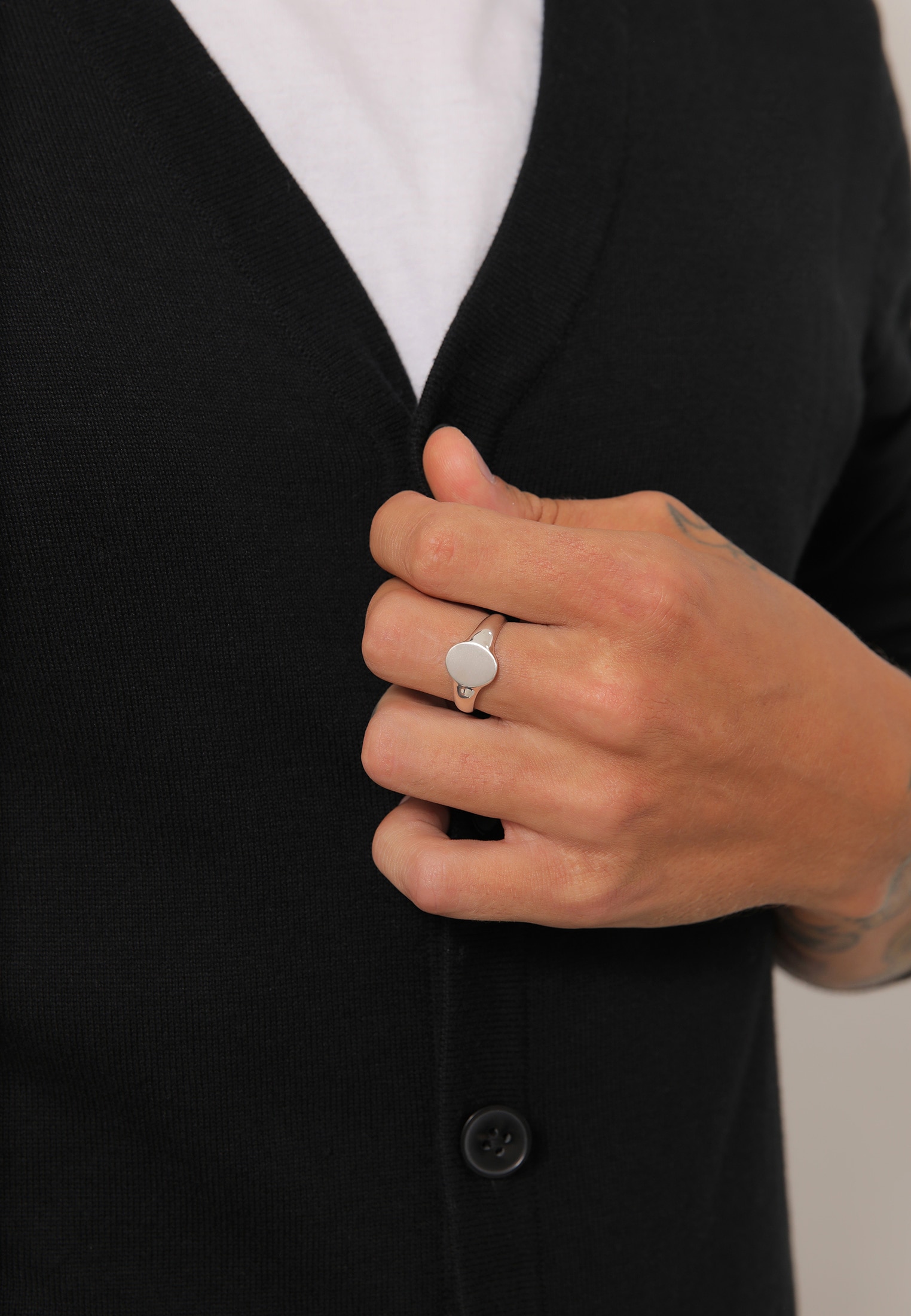 Kuzzoi Siegelring »Herren Siegelring Matt Basic Cool 925er Silber«