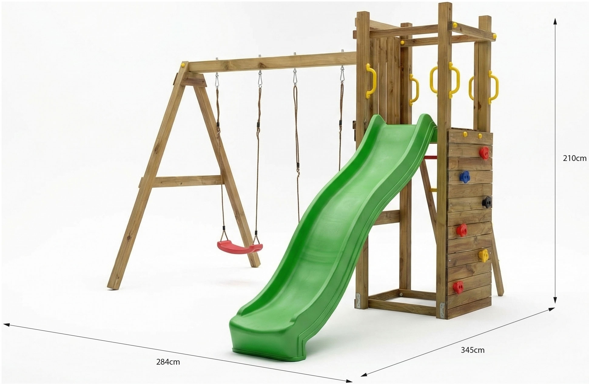 FUNGOO Spielturm »FUNNY3 mit Doppelschaukel« mit Schaukel & Rutsche