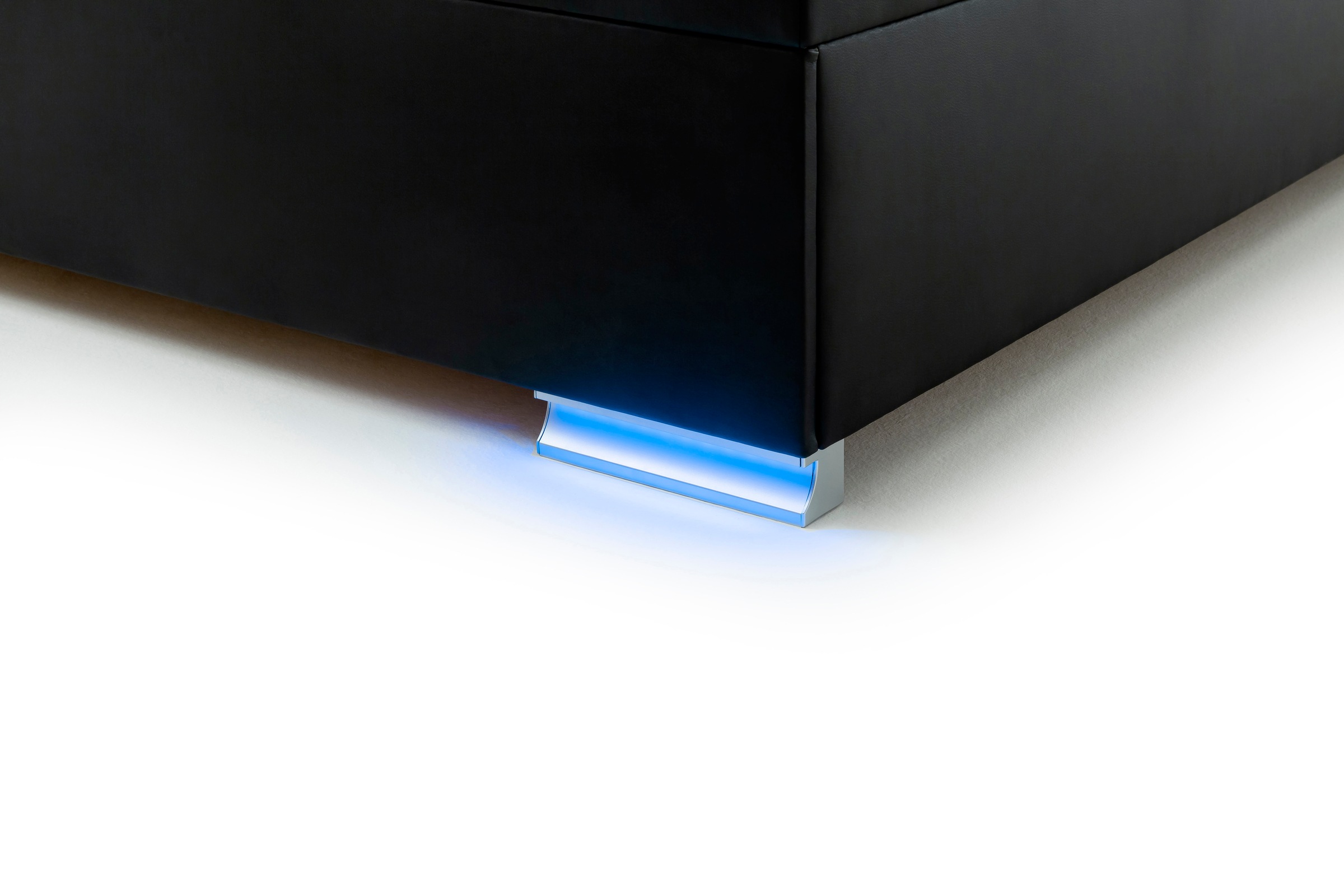 meise.möbel Boxspringbett »Las Vegas«, Füße und Kopfteil mit LED-Beleuchtung, mit Bettkasten und Topper