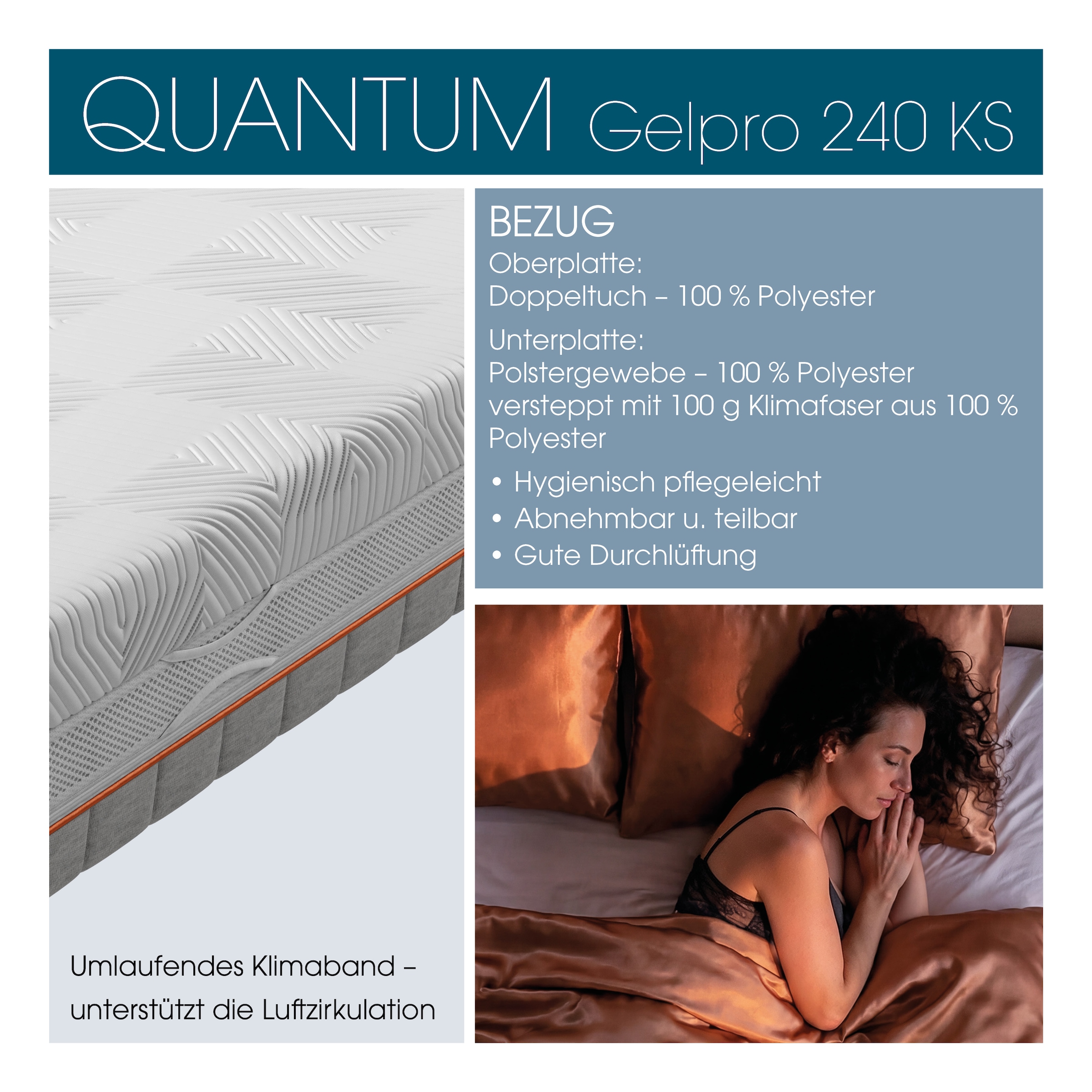 Schlaraffia Kaltschaummatratze »GelPro Quantum 240« 24 cm hoch Raumgewicht: 45 kg/m³ 1 Stk. tlg.