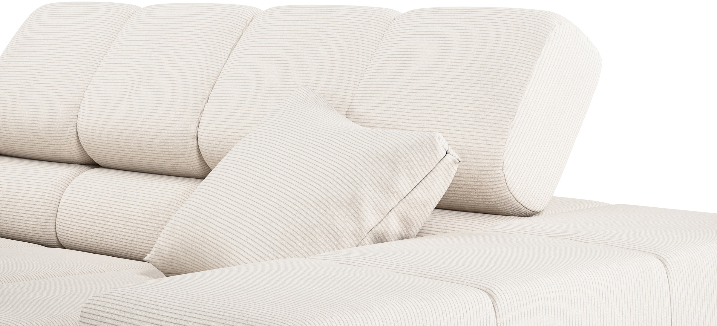 INOSIGN Ecksofa »Ancona incl. Kopfteilverstellung, OTTOs Choice, Breite 319cm, L-Form«, wahlweise motorische Sitztiefenverstellung, auch in Cord + Easy Care