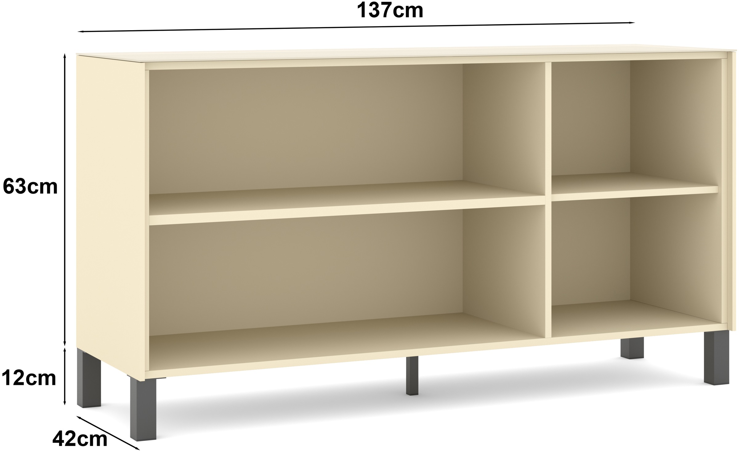 set one by Musterring Lowboard »Reno« 1 Stk. tlg. Mit Vierkantfuß in diversen Farben, 75 cm Höhe & Farbauswahl