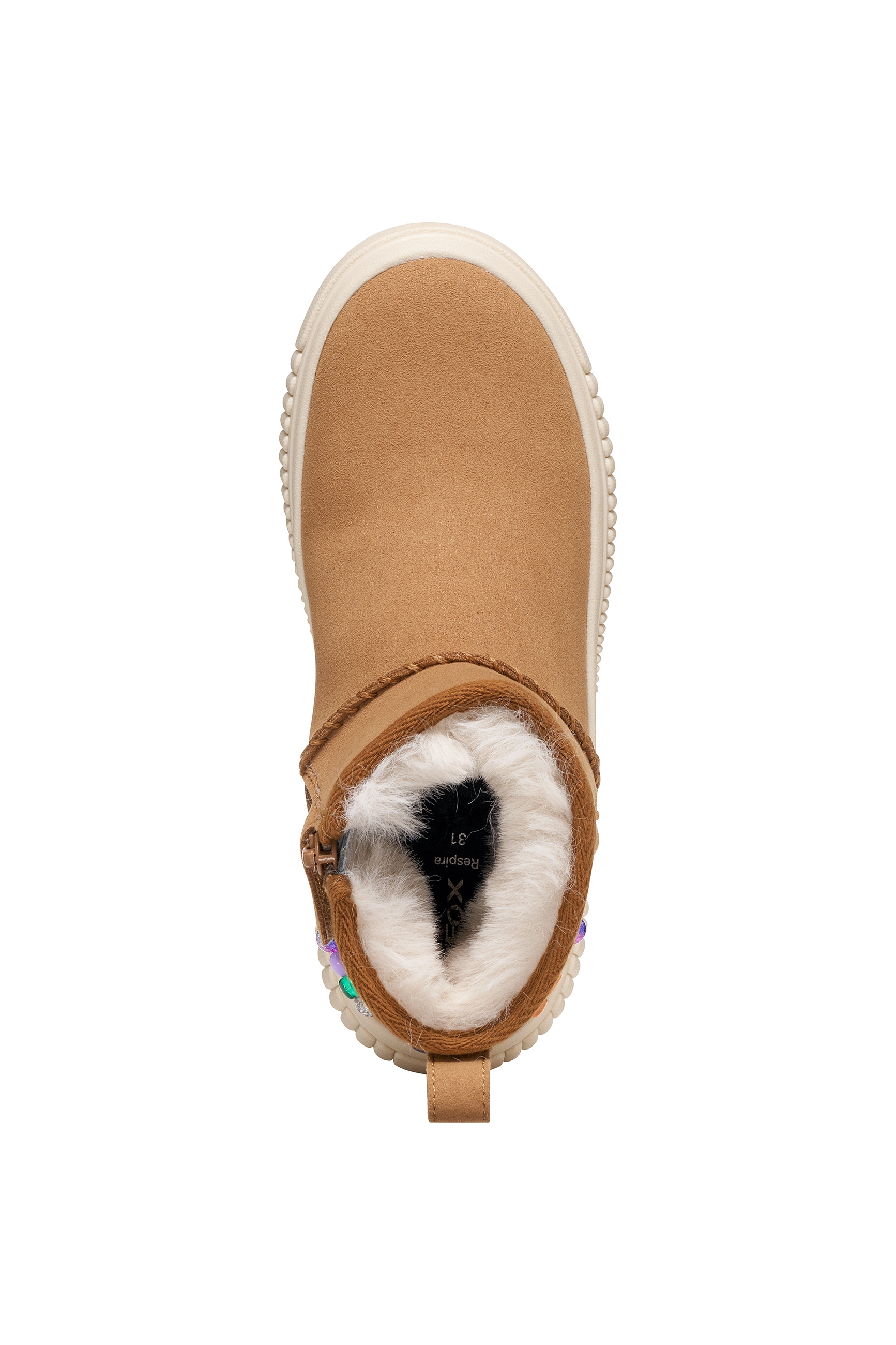 Geox Winterboots »J LAQUINNY GIRL«  Outdoorboots mit Schmuckelementen, Größenschablone zum Download