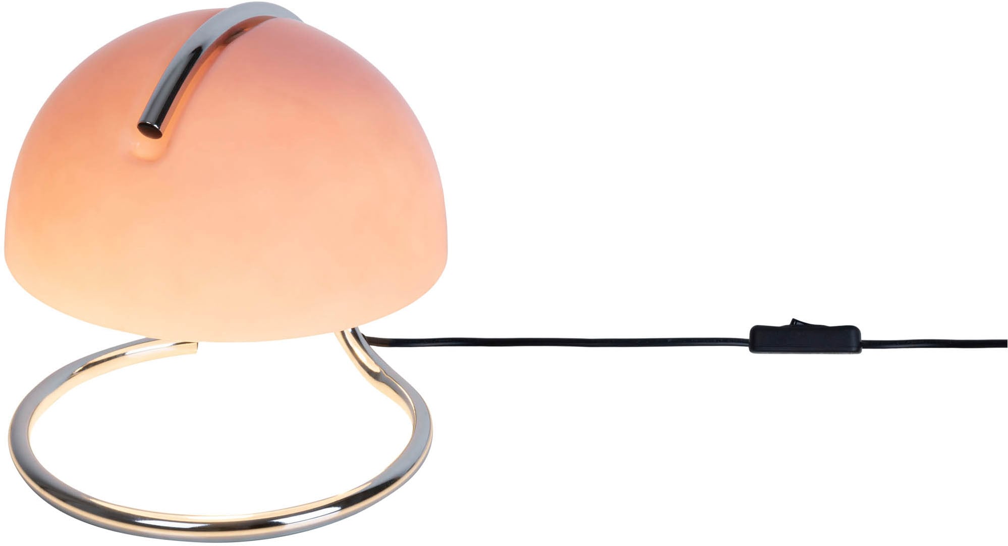 näve Tischleuchte »Burano« E27 1 Stk. halbkugelförmiger Glasschirm, 1x E27, Zuleitung schwarz 150cm