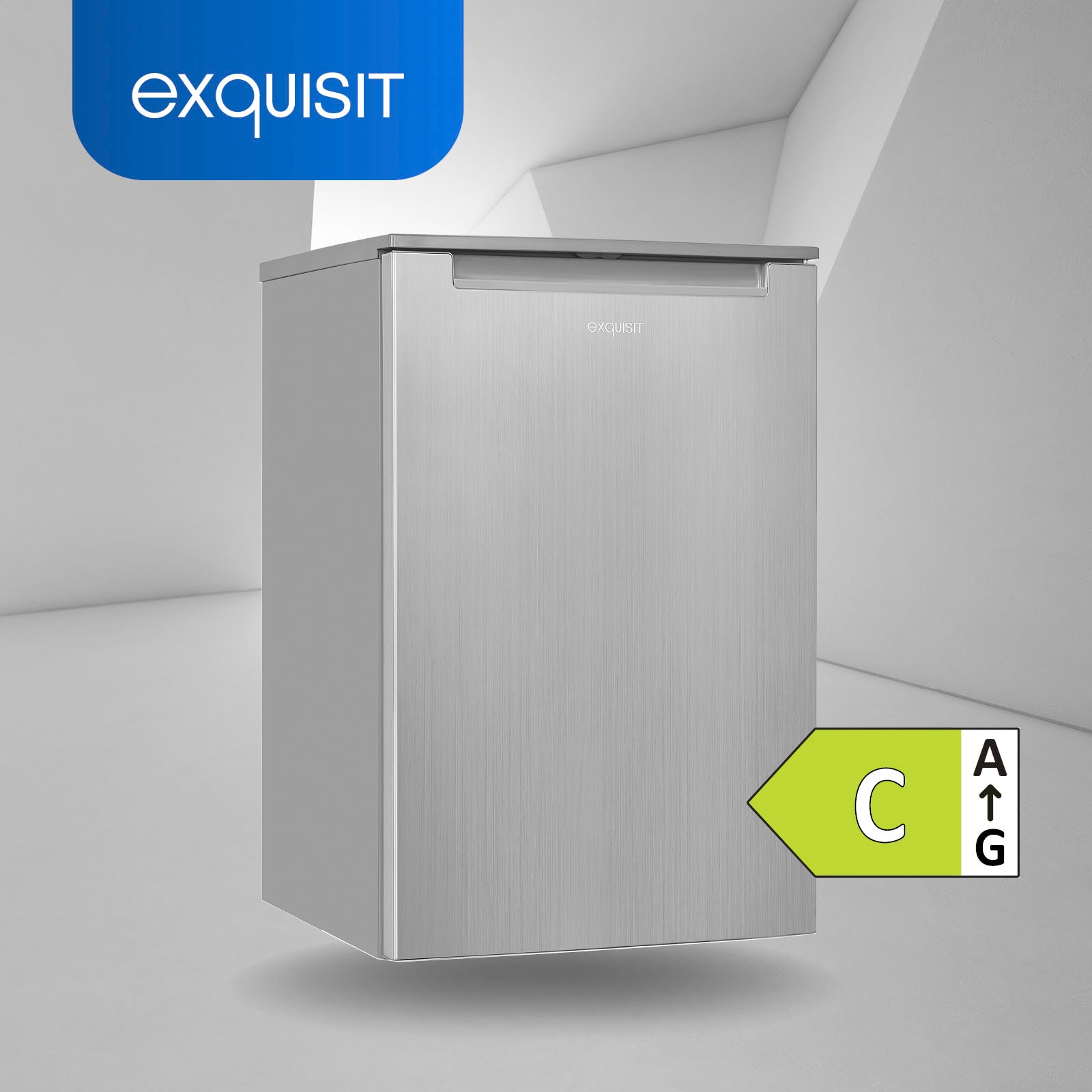 exquisit Gefrierschrank »GS81-040C inoxlook«, 85,5 cm hoch, 54,5 cm breit, energiesparend in Energieefizienz C, 87 Liter Nutzinhalt, 4 Sterne