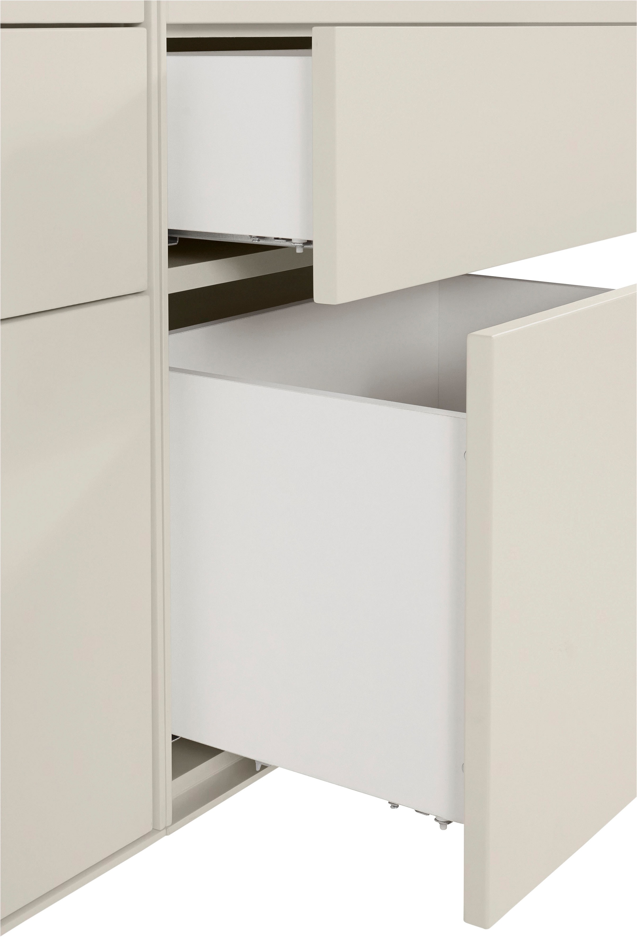 LeGer Home by Lena Gercke Sideboard »Essentials«, (3 St.), Breite: 335cm, MDF lackiert, Push-to-open-Funktion