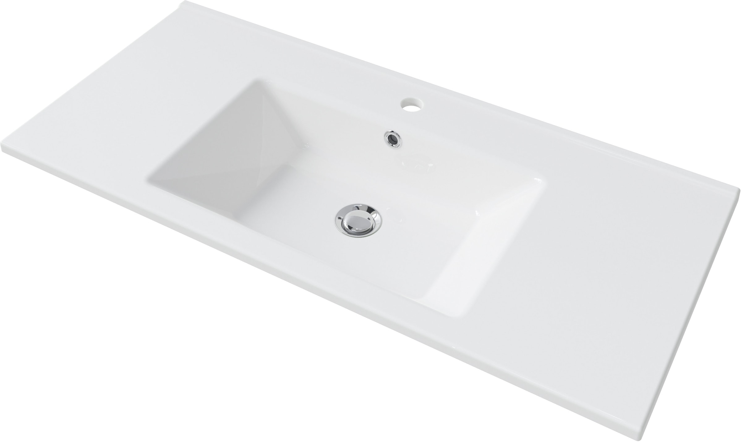 Saphir Badmöbel-Set »Quickset 945 Keramik-Waschtisch mit Unterschrank, 100 cm breit«, (1 St.), Waschplatz mit 2 Türen, 1 Schublade, inkl. Türdämpfer, Waschtisch Set