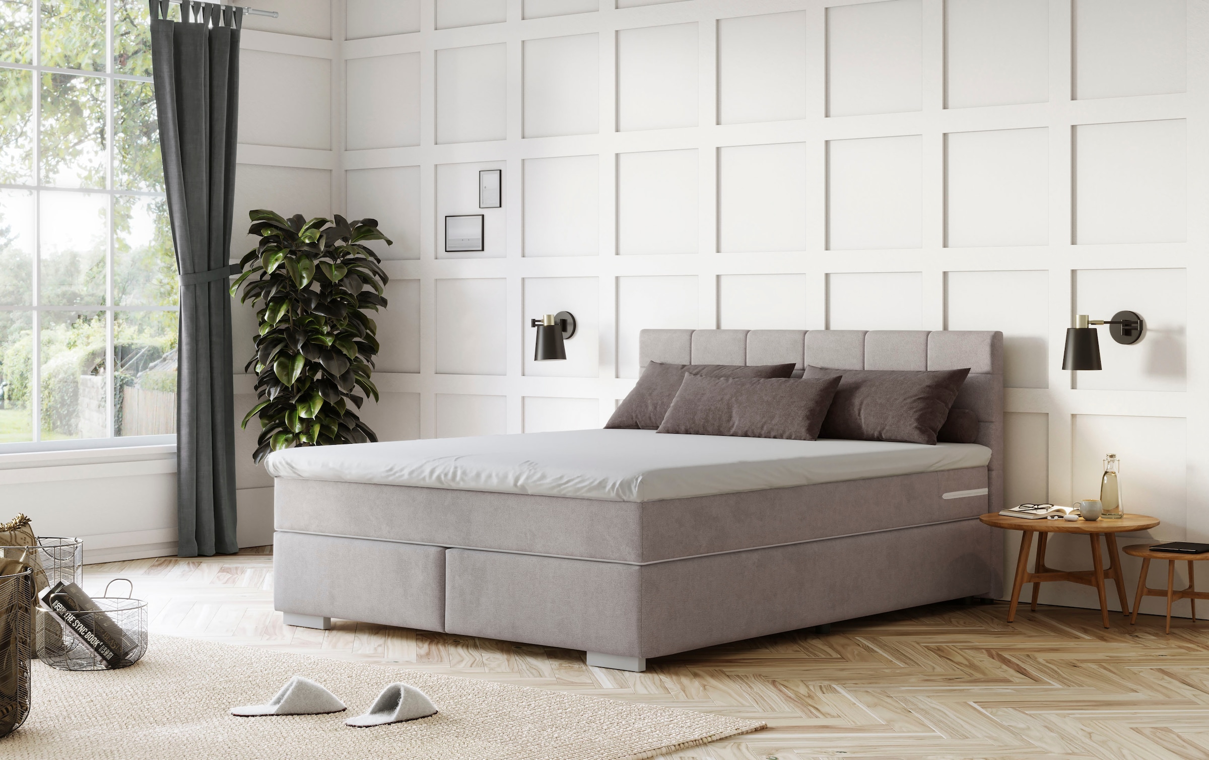 COTTA Boxspringbett Simba, wahlweise mit oder ohne Matratze und Topper