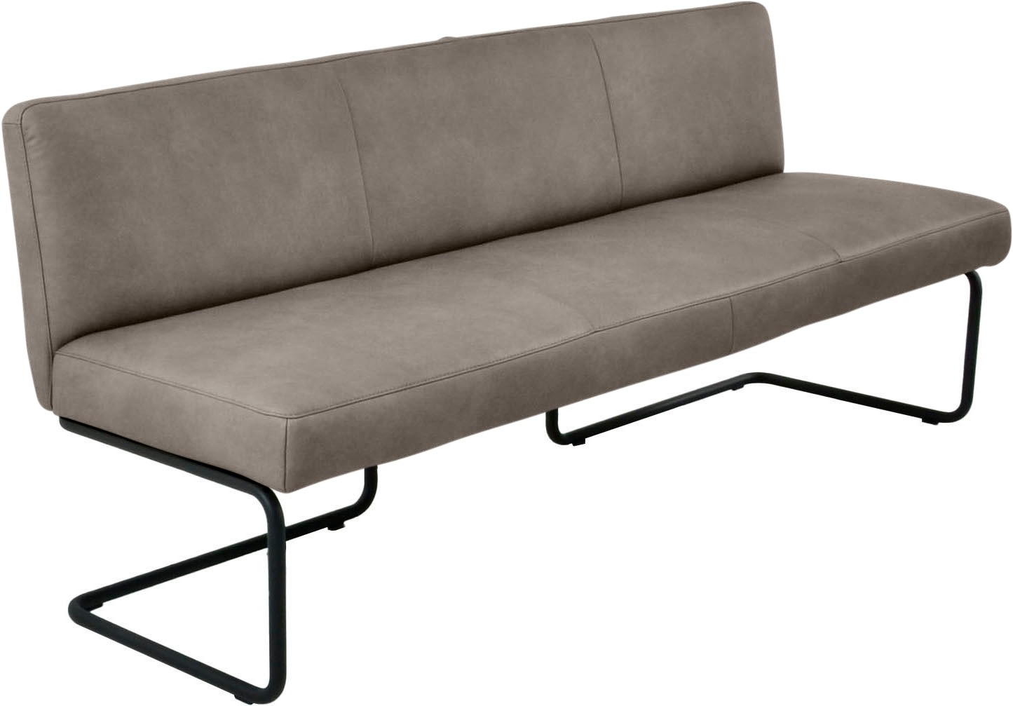 K+W Komfort & Wohnen Polsterbank in abgerundeter Form, Rundrohrkufe lang ge günstig online kaufen