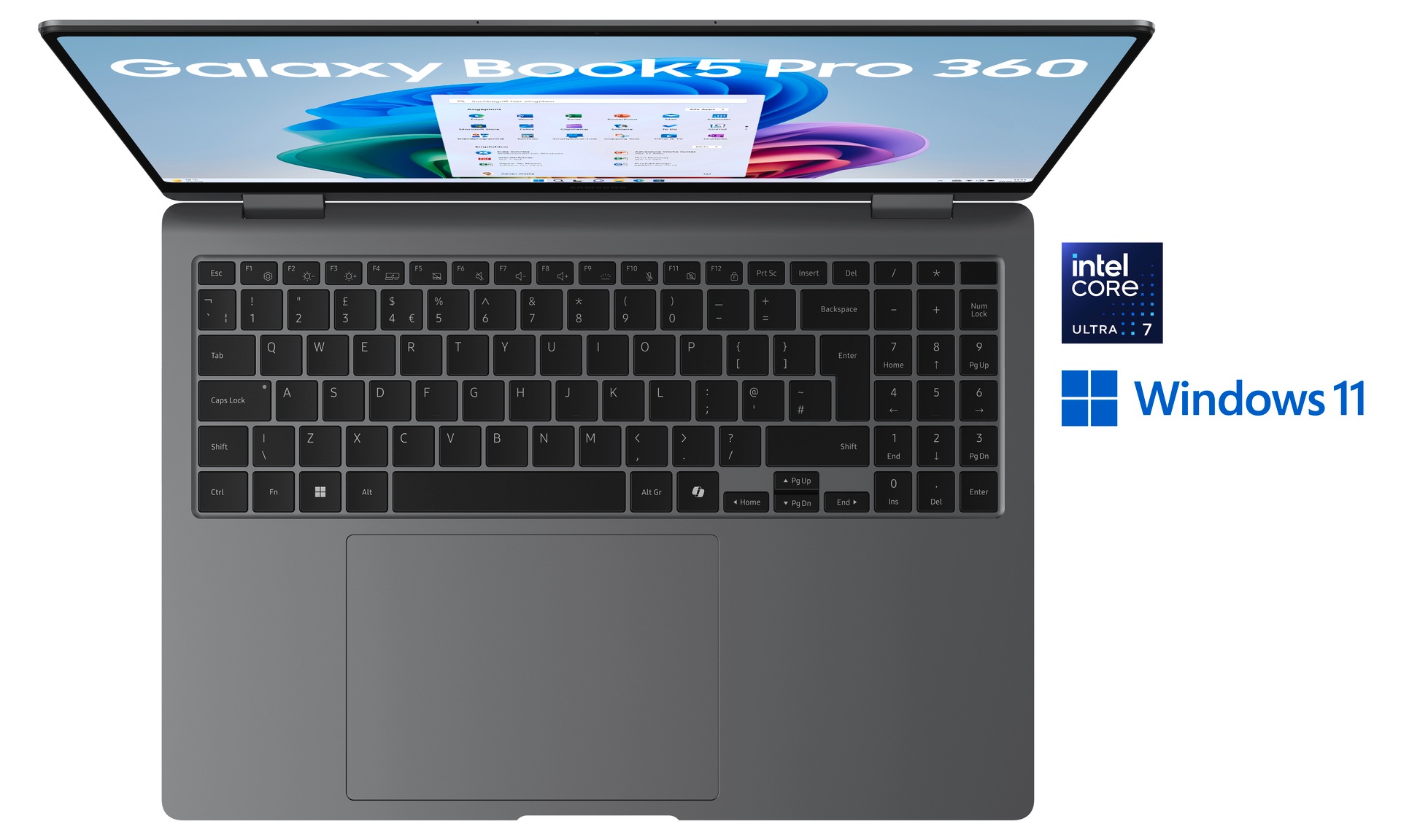 Samsung Notebook »Book5 Pro 360 16'' (NP960Q) Ultra7 16 GB + 1 TB«, 40,6 cm, / 16 Zoll, Intel, Core Ultra 7, ARC, 1000 GB SSD