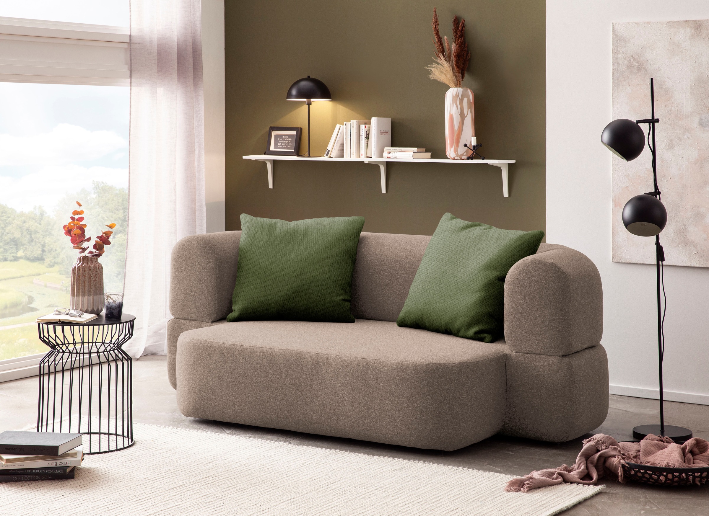 INOSIGN Schlafsofa »Denair oval Federkern, Bettsofa, organisches Design. Br günstig online kaufen