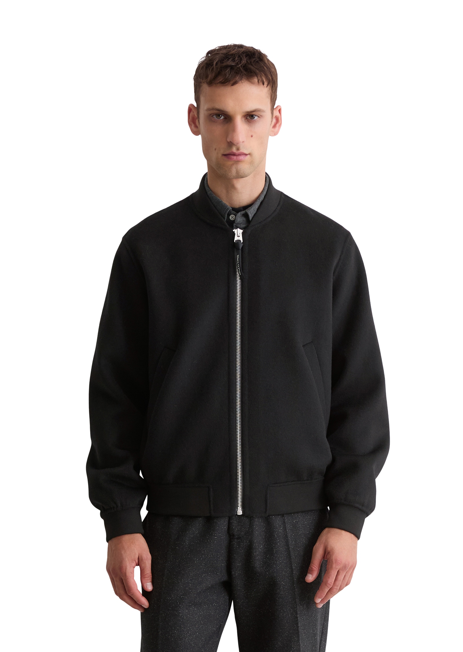 MARC O'POLO Blouson regular fit aus recyceltem Woll-Mix black XXL XXL Modische Jacke von Marc O'Polo