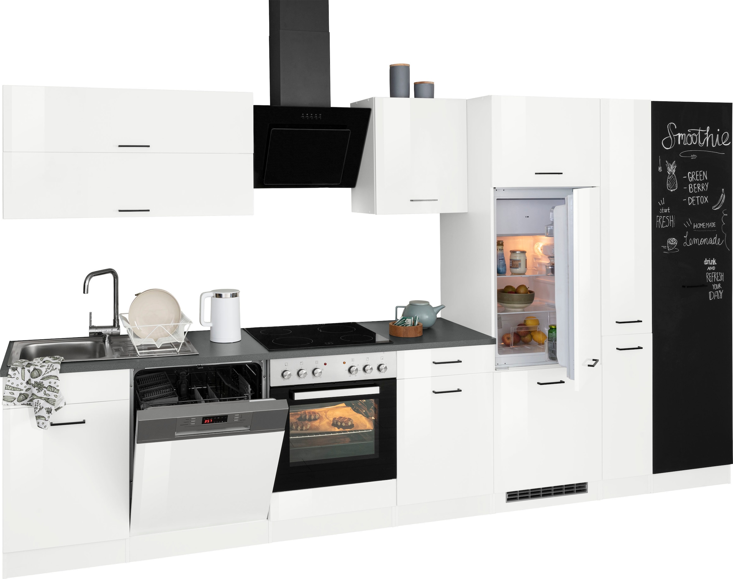 KOCHSTATION Küchenzeile »KS-Trier«, ohne E-Geräte, Breite 360 cm