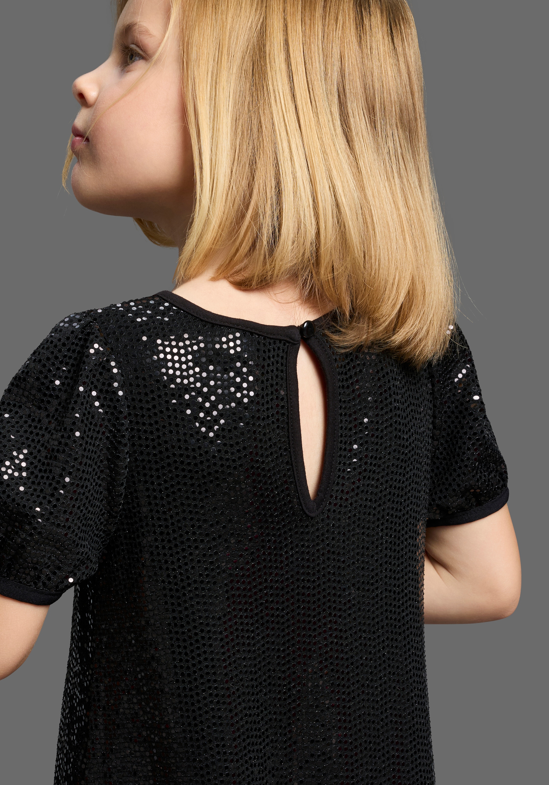KIDSWORLD Jerseykleid »Shirtkleid in Pailletten-Allover-Design«, Shirtkleid in Pailletten-Optik