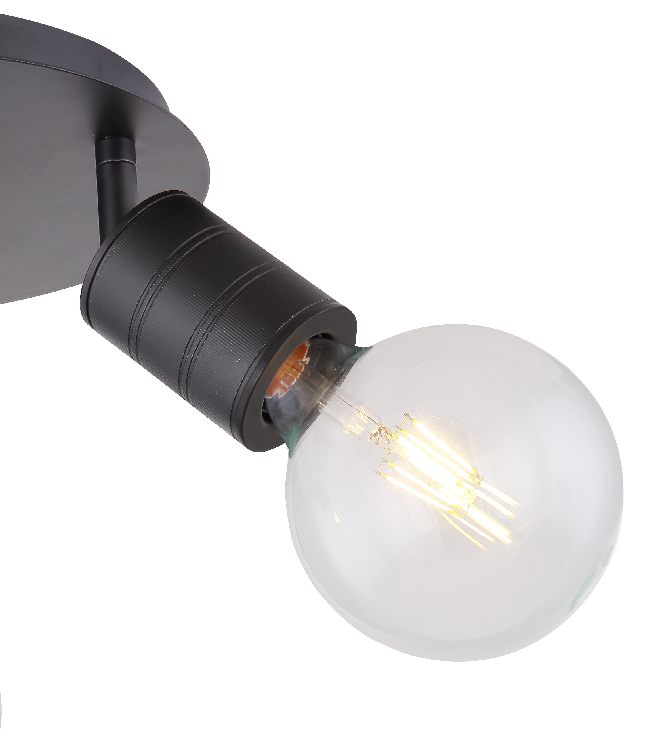 GLOBO LIGHTING Deckenspot »HERMINE« E27 1 Stk. Schwarzer Strahler mit Aluminium, minimalistisch
