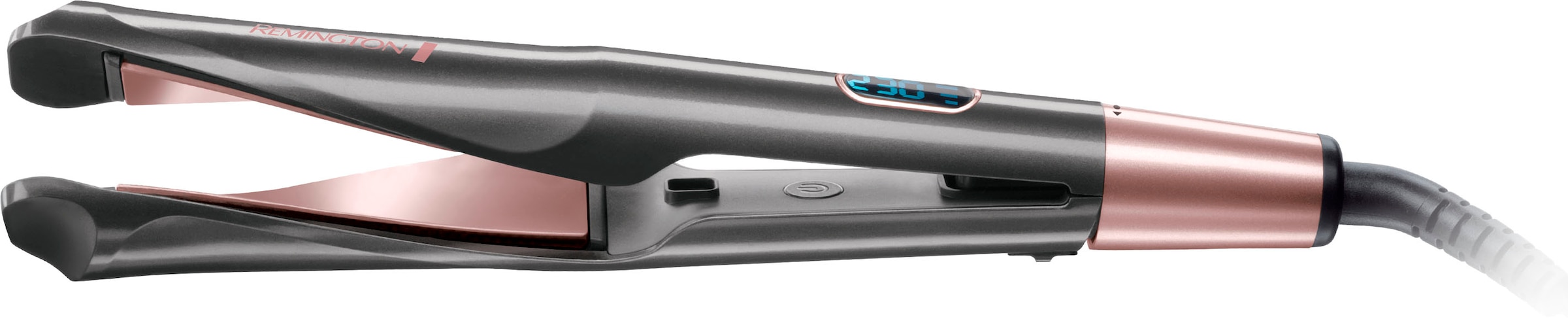 Remington Glätteisen »S6606 Curl & Straight Confidence Haarglätter«, Keramik-Turmalin-Beschichtung, Professionelles 2-in-1 Styling: Glätteisen, Locken&Wellen; LCD display