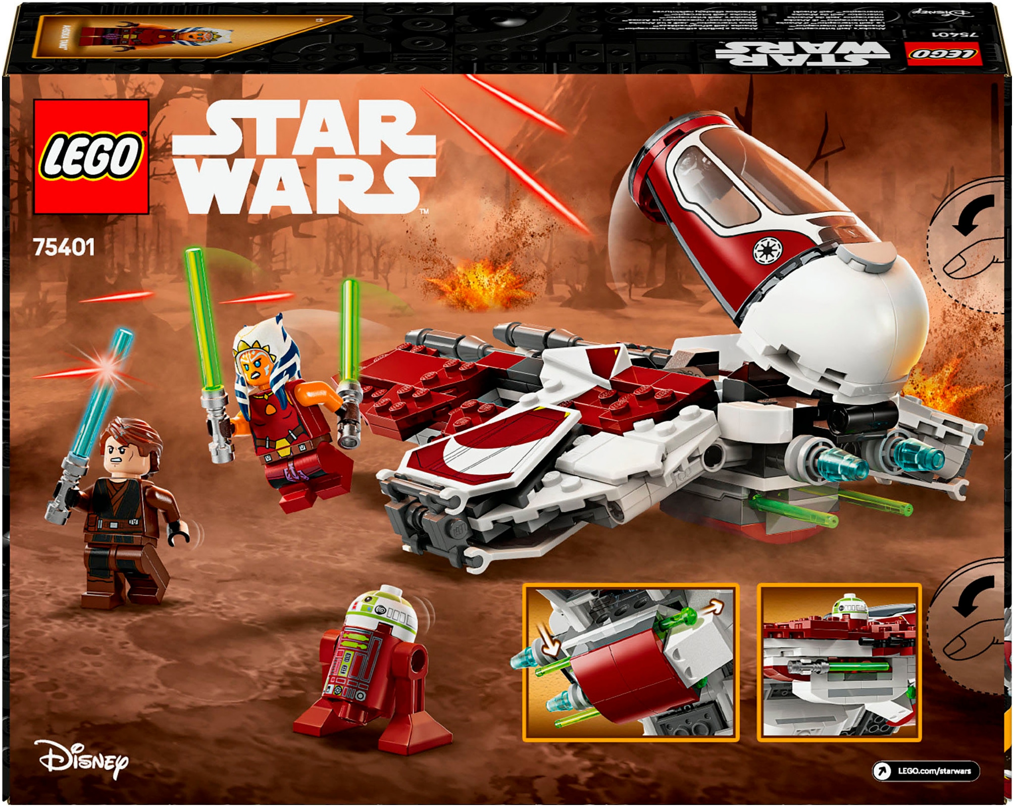 LEGO® Konstruktionsspielsteine »Ahsokas Jedi Interceptor™ (75401), LEGO Star Wars«, (290 St.), Made in Europe