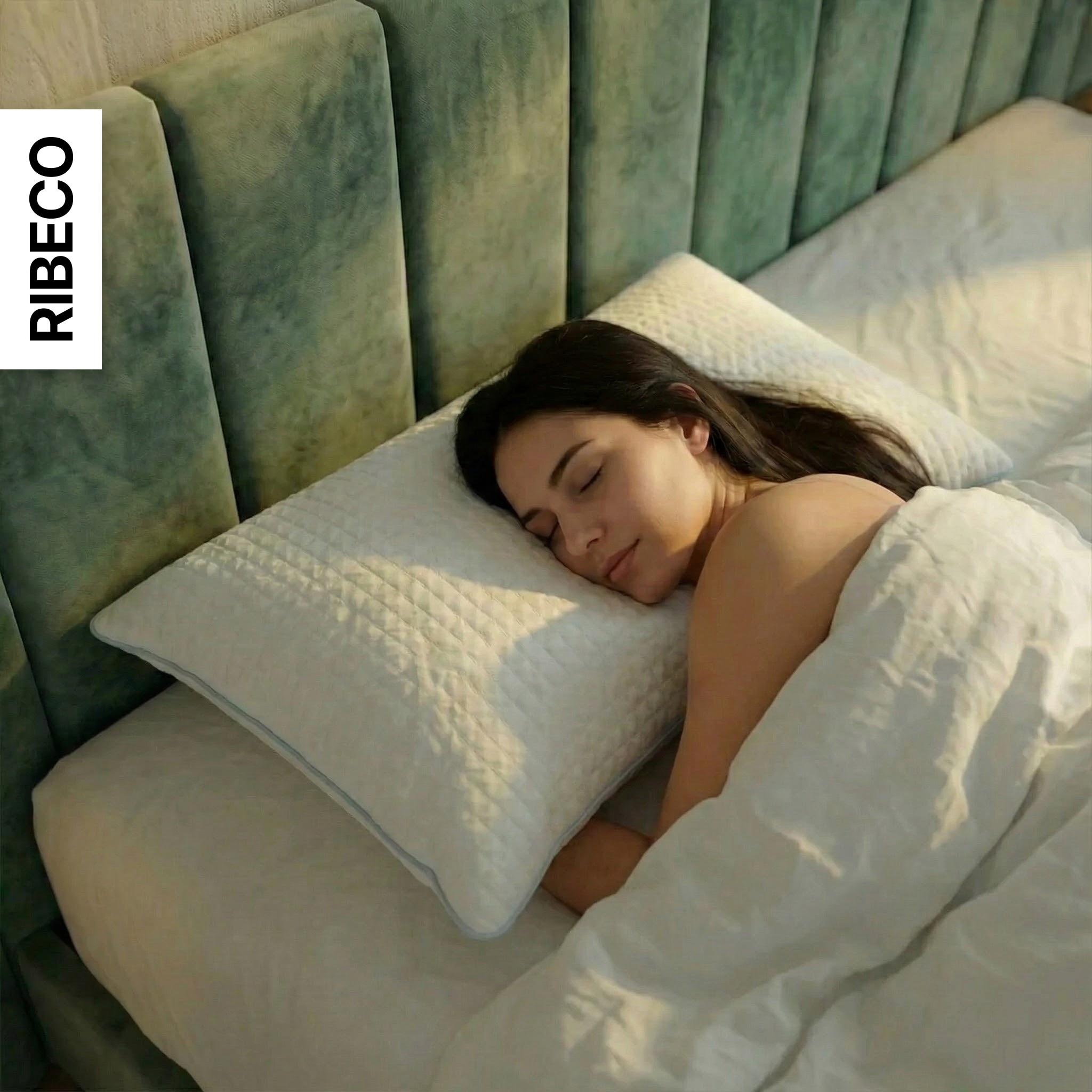 RIBECO Kopfkissen »Olaf, 40x80 & 80x80 cm erhältlich« Füllung: Polyester 1 Stk. tlg. mit kühlender Sommer- und weicher Winterseite!
