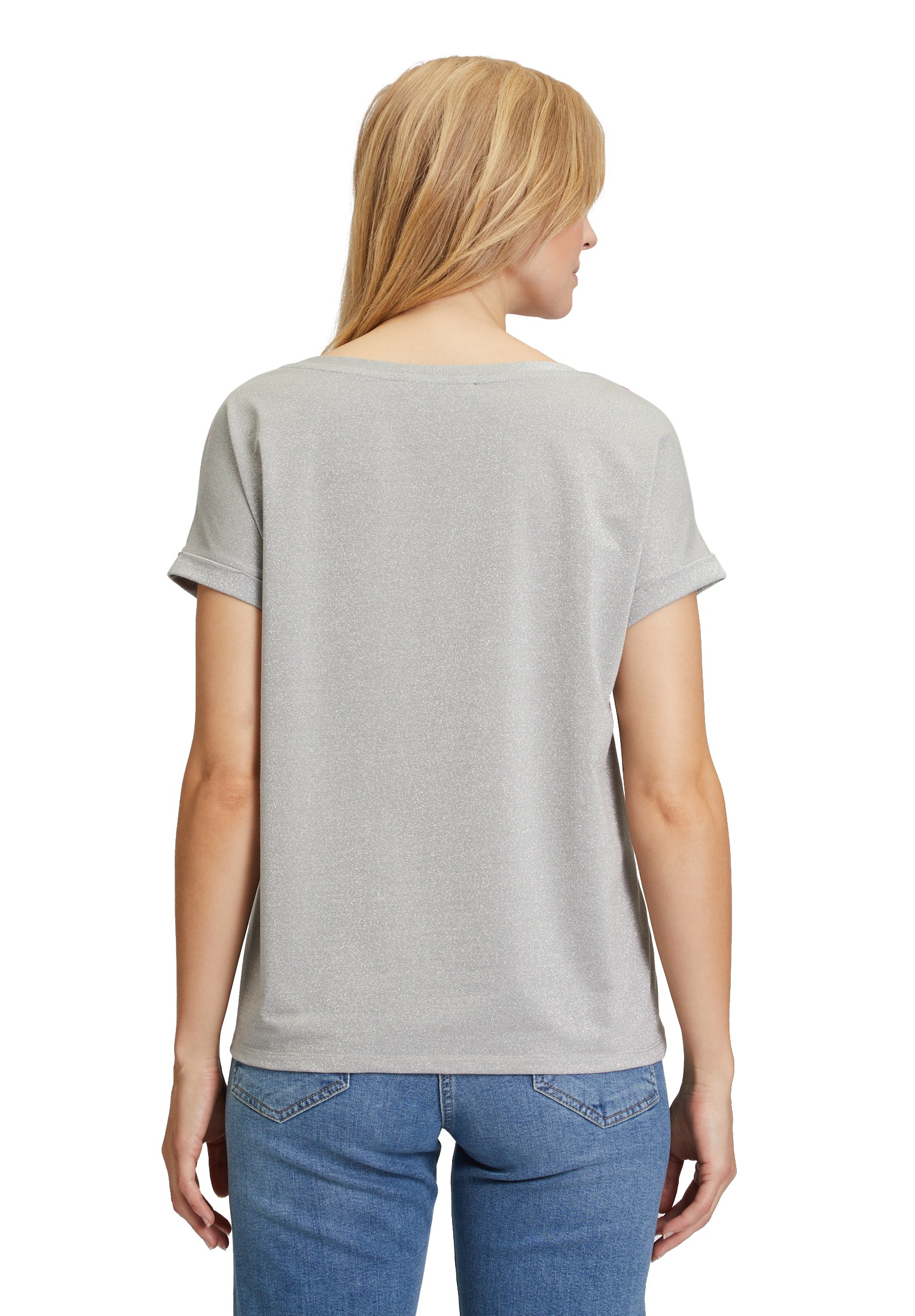 Betty Barclay Kurzarmshirt »Betty Barclay Blusenshirt mit Aufdruck«, Materialmix