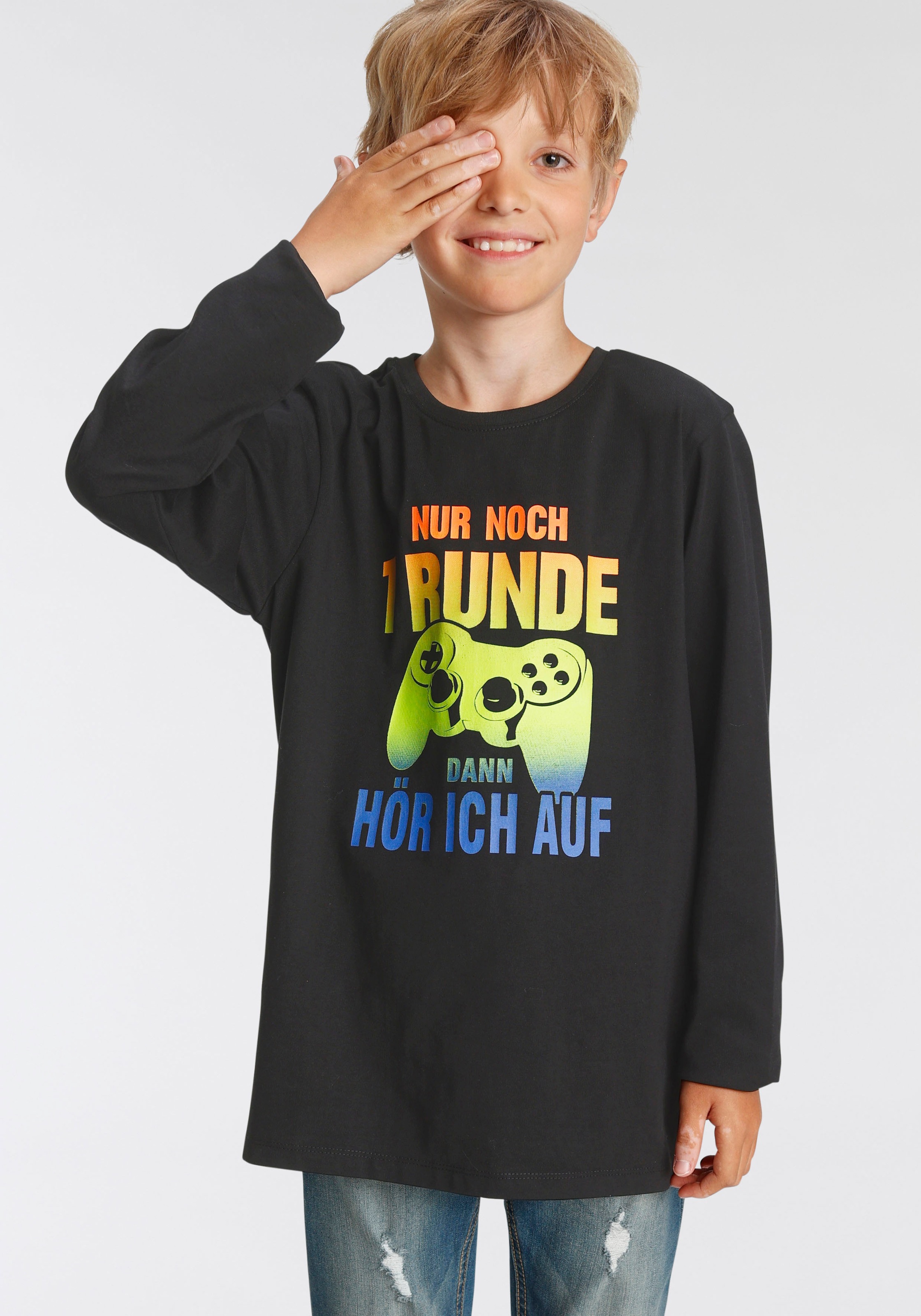 KIDSWORLD Langarmshirt »NUR NOCH EINE RUNDE...« | Shirt-Sets